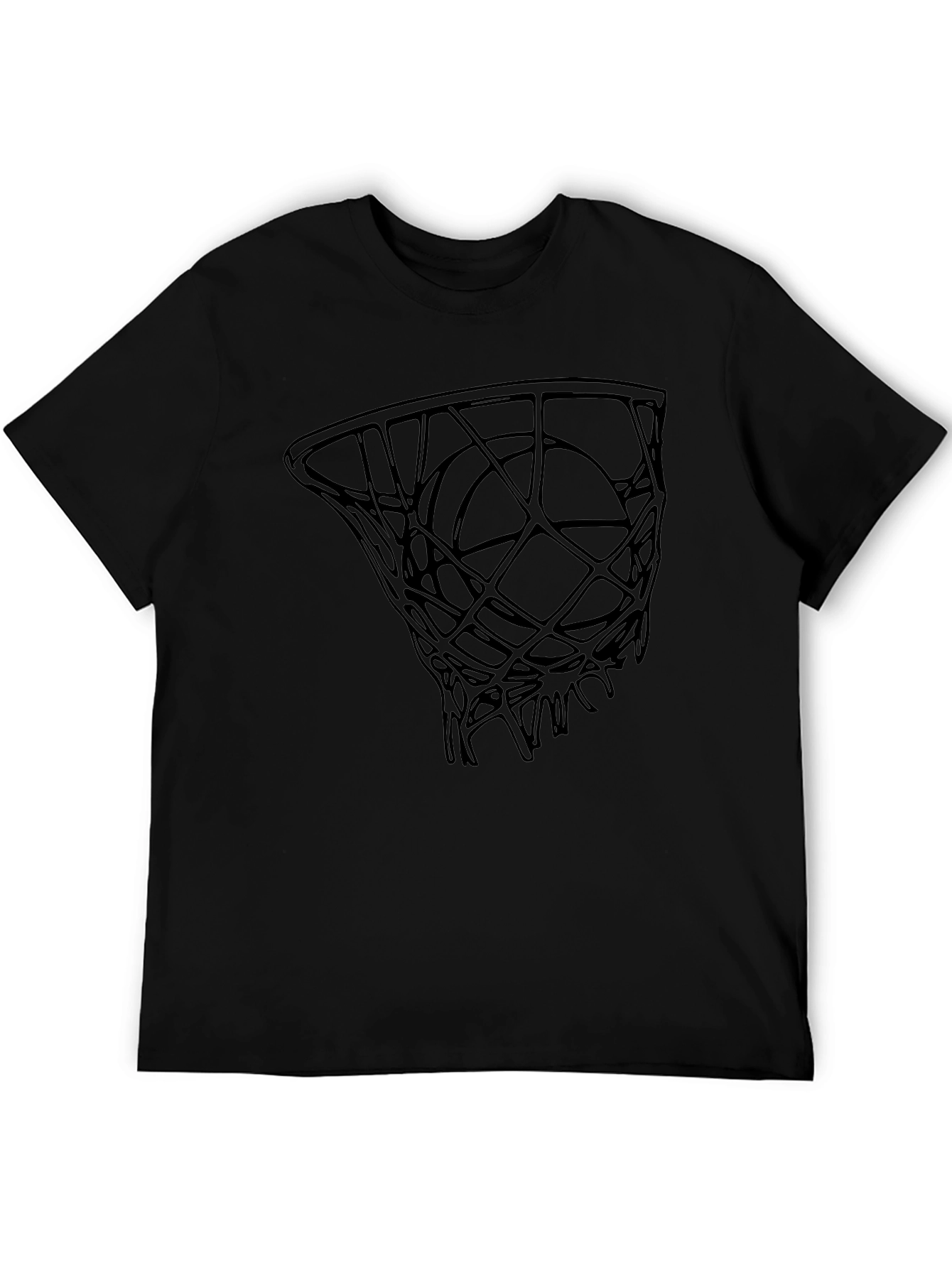Basketball Hoop Graphic Tee - Black
