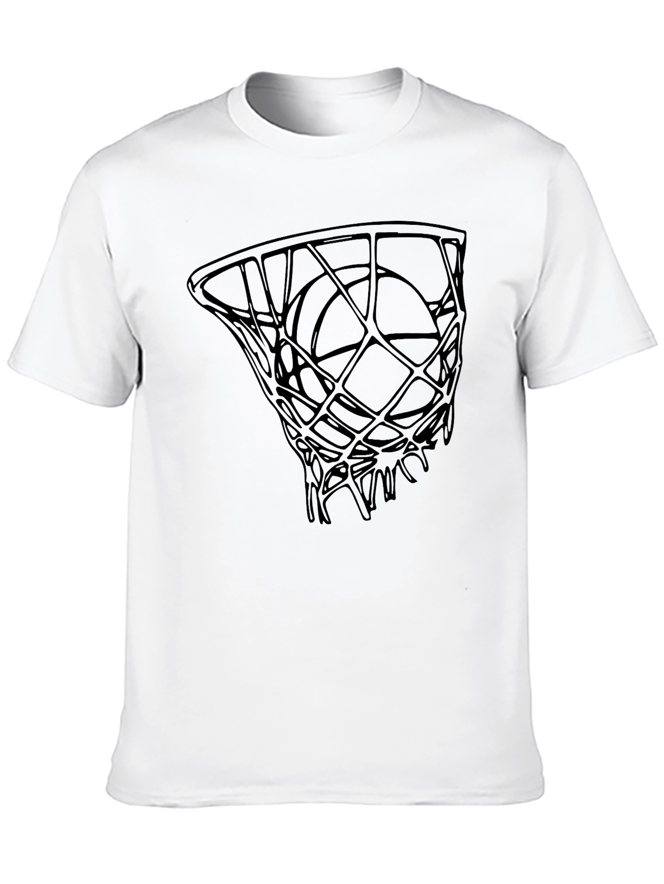 Basketball Hoop Graphic Tee - Black