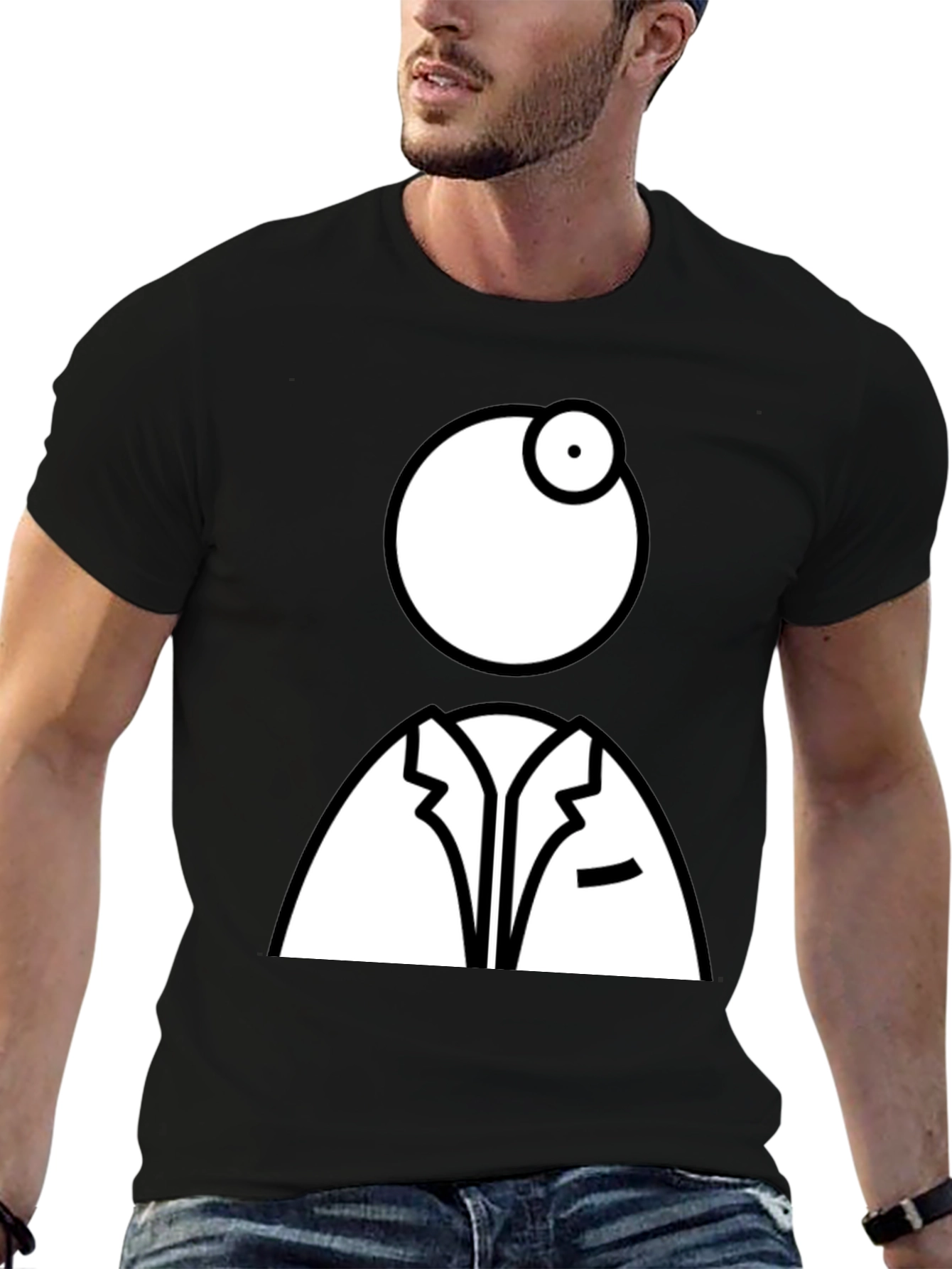 Eye Doctor Graphic Tee - Black Cotton T-Shirt