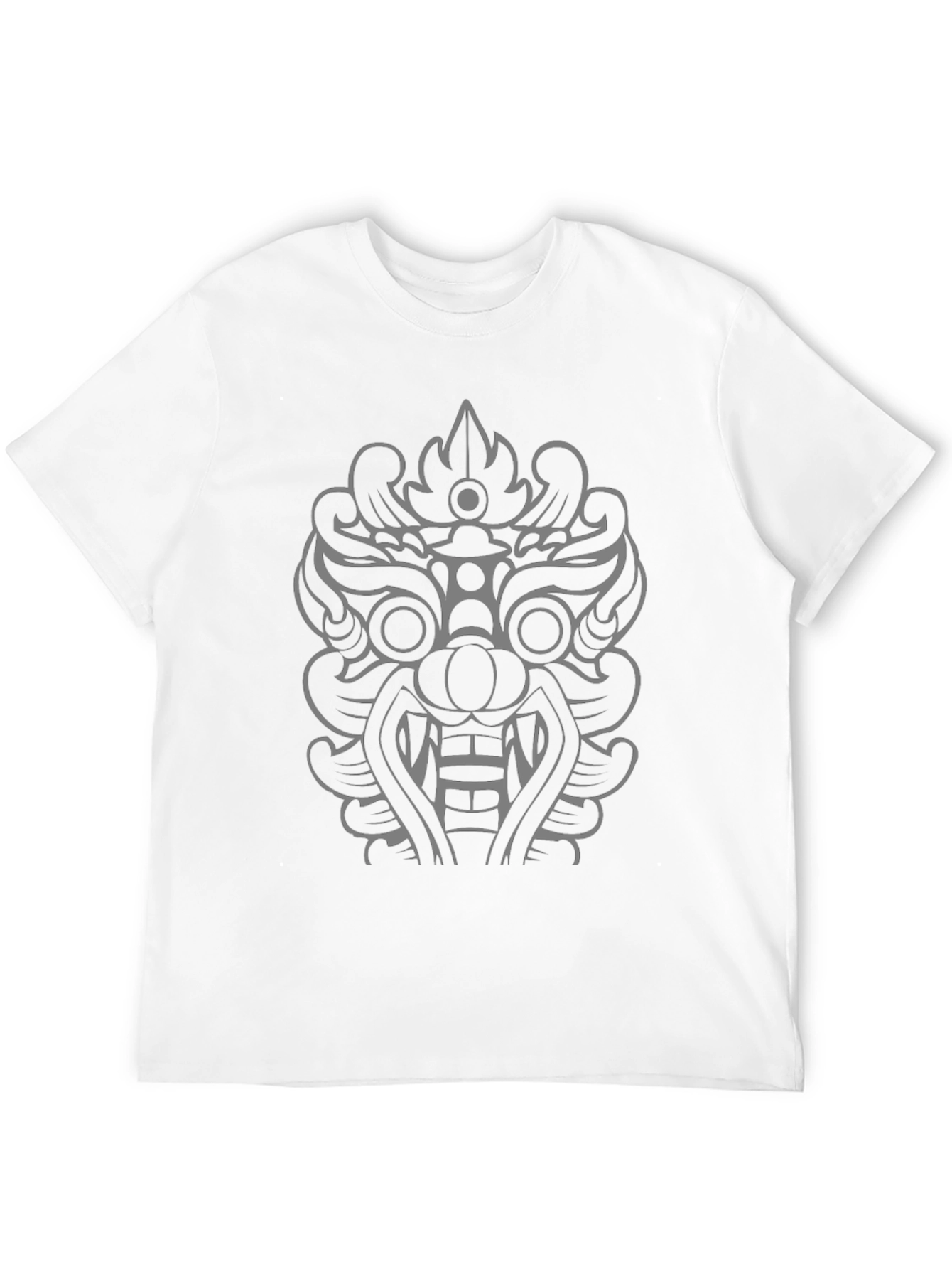 Black T-Shirt with Dark Ornamental Graphic Design