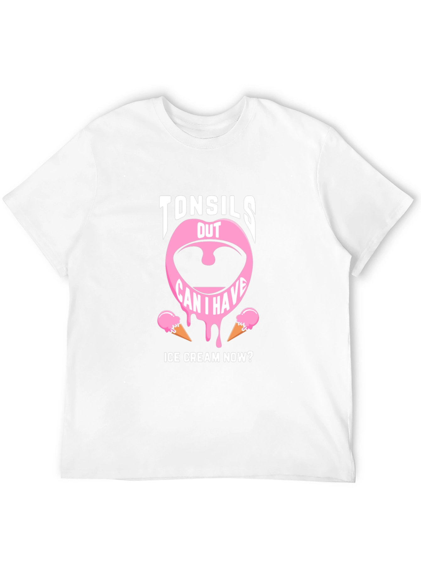 Tonsils Out Ice Cream Humor Graphic Tee