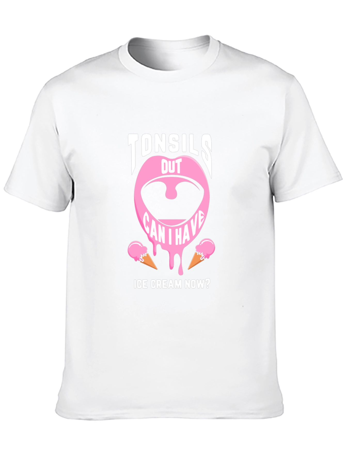 Tonsils Out Ice Cream Humor Graphic Tee
