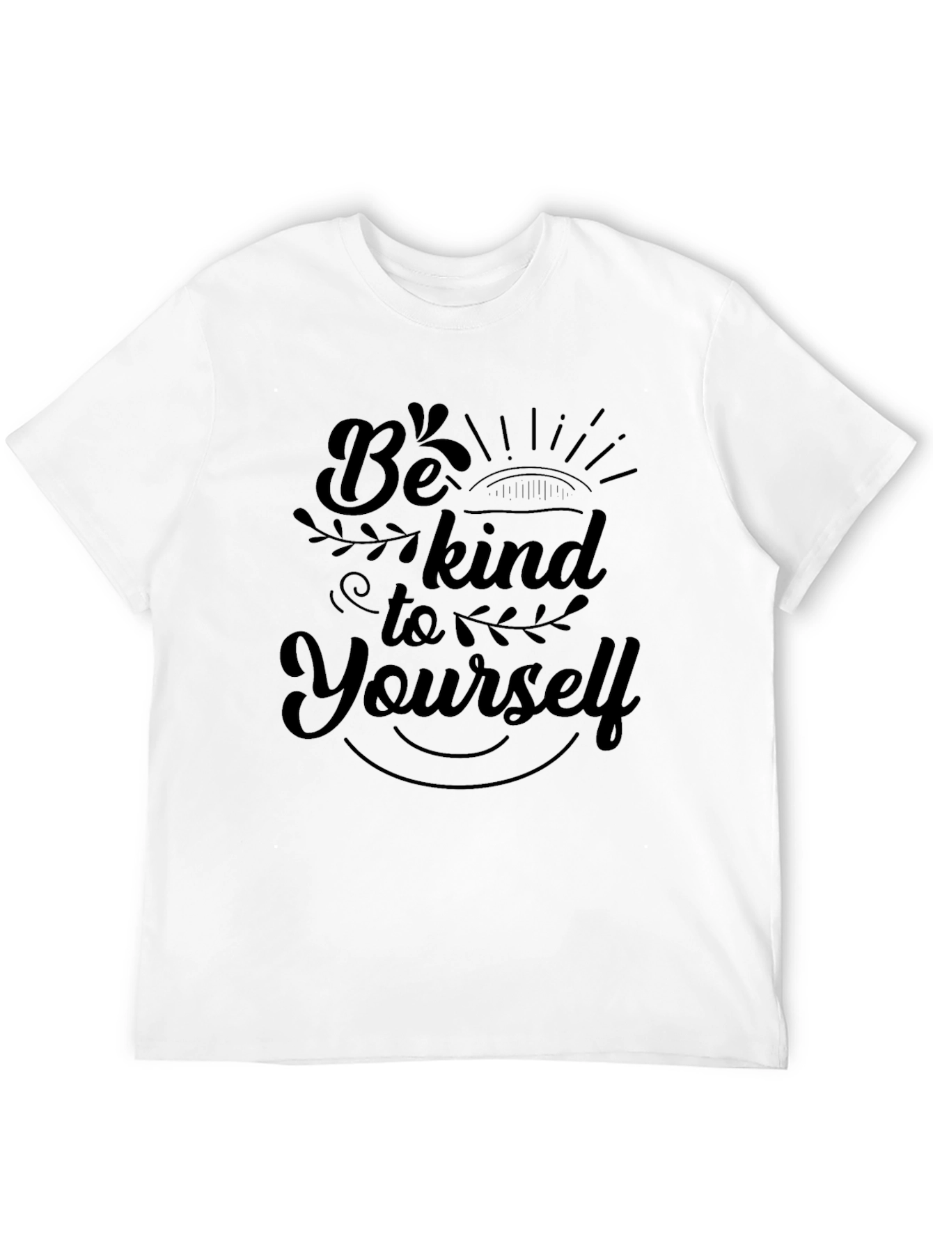 Be Kind to Yourself Black Graphic T-Shirt