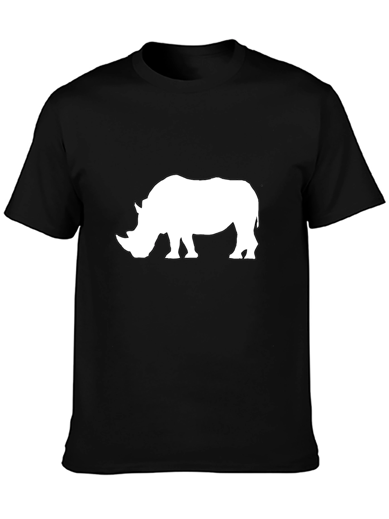 Rhino Graphic T-Shirt - Black Cotton