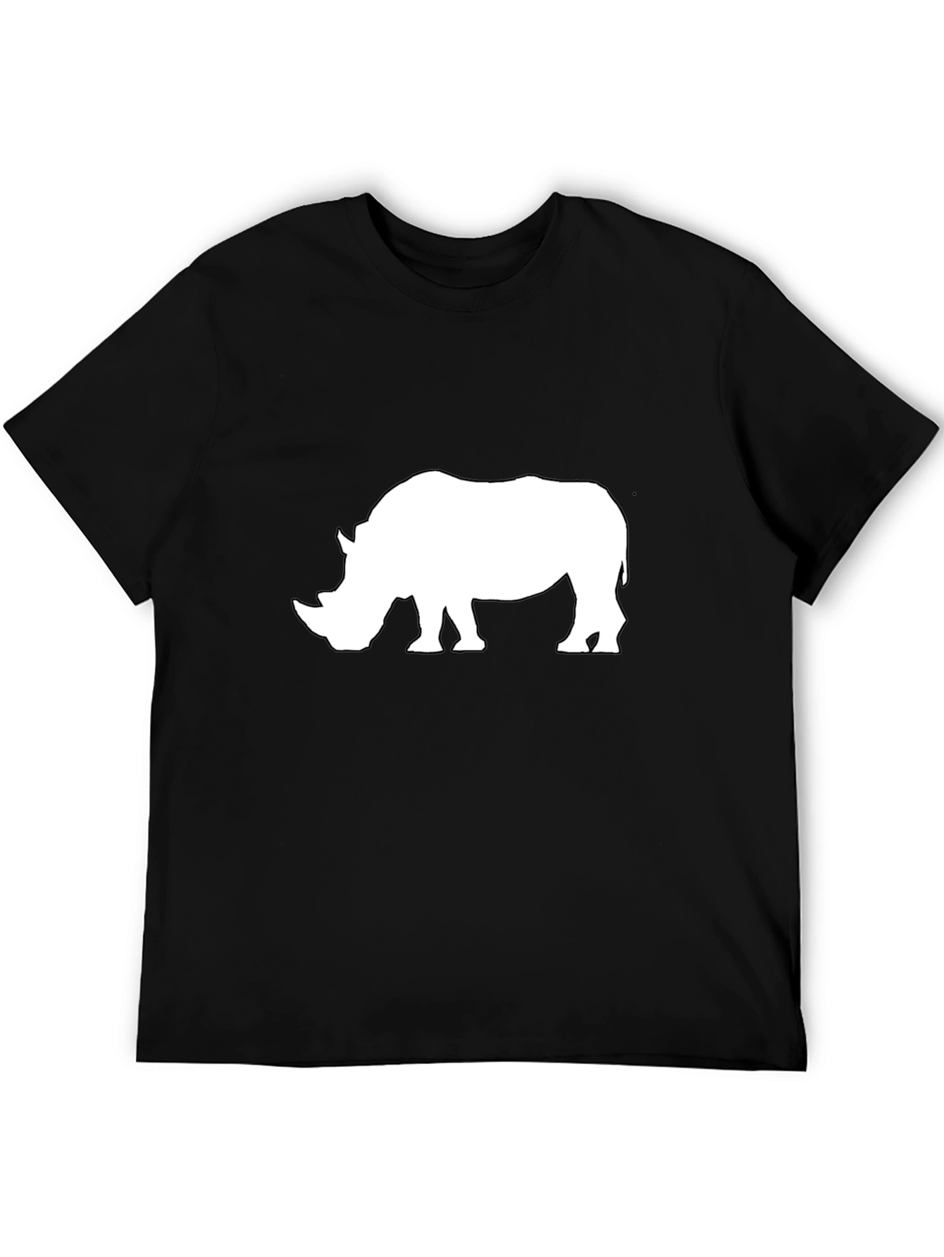 Rhino Graphic T-Shirt - Black Cotton