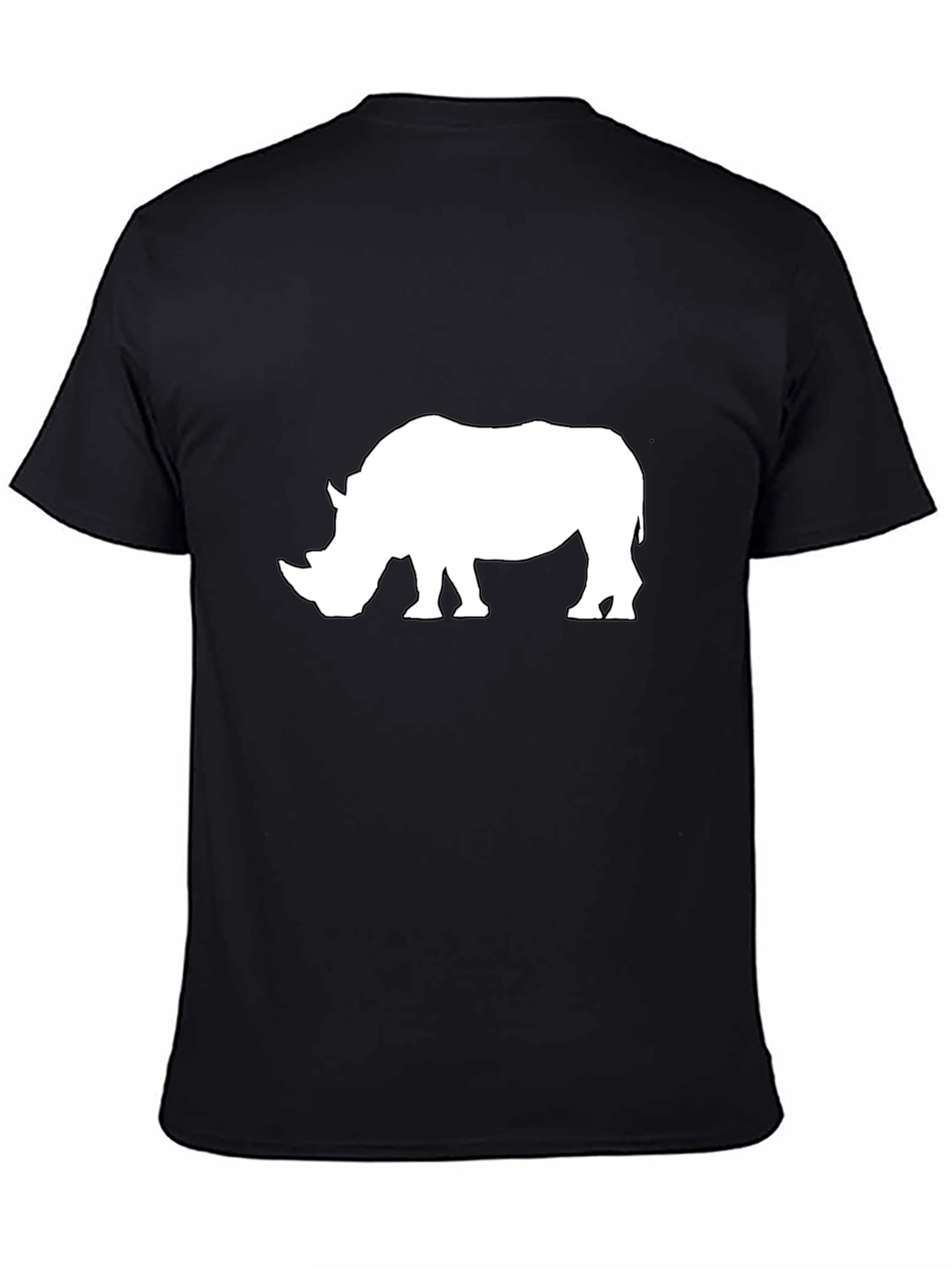 Rhino Graphic T-Shirt - Black Cotton