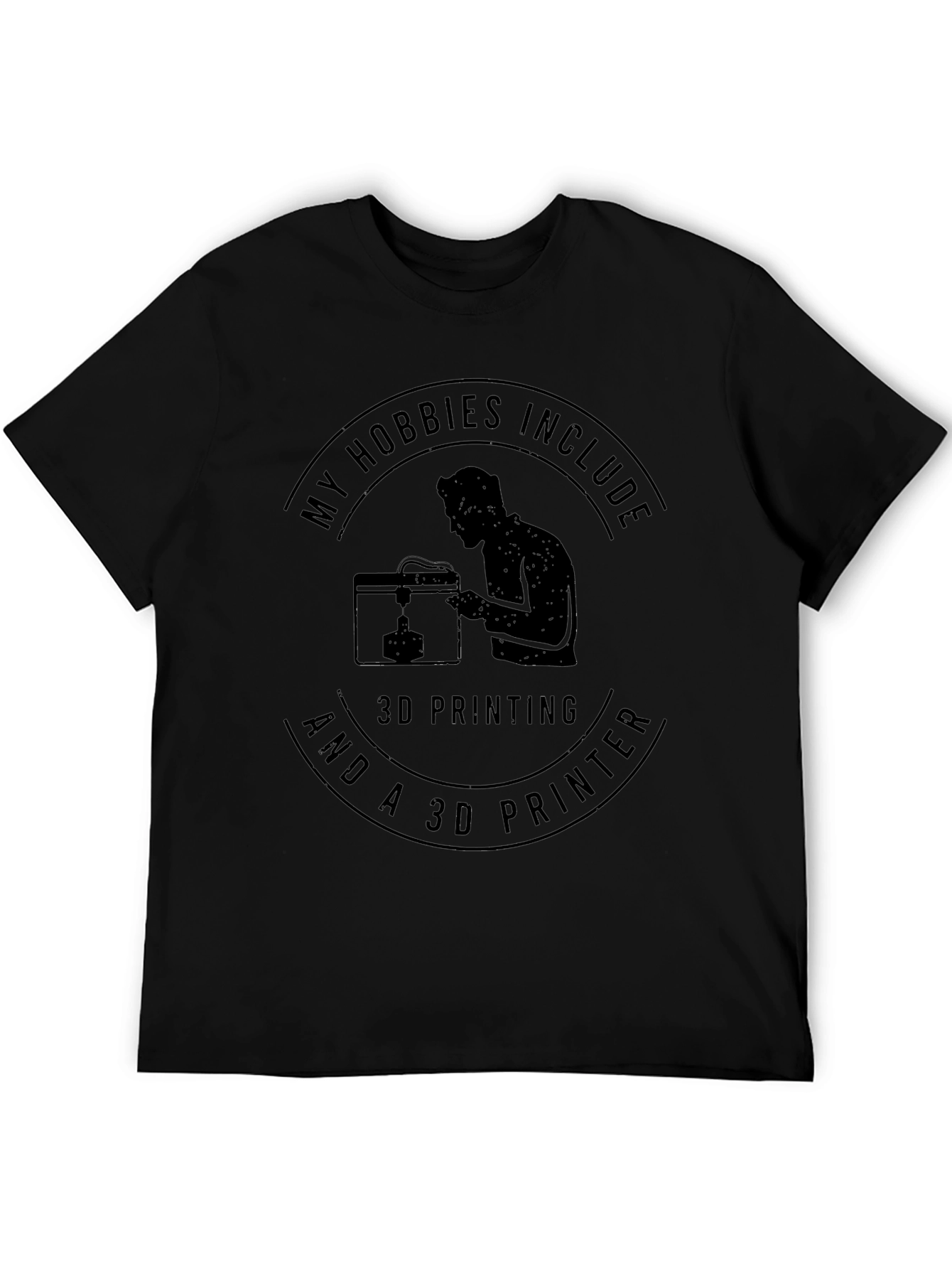 3D Printing Hobbyist Black T-Shirt