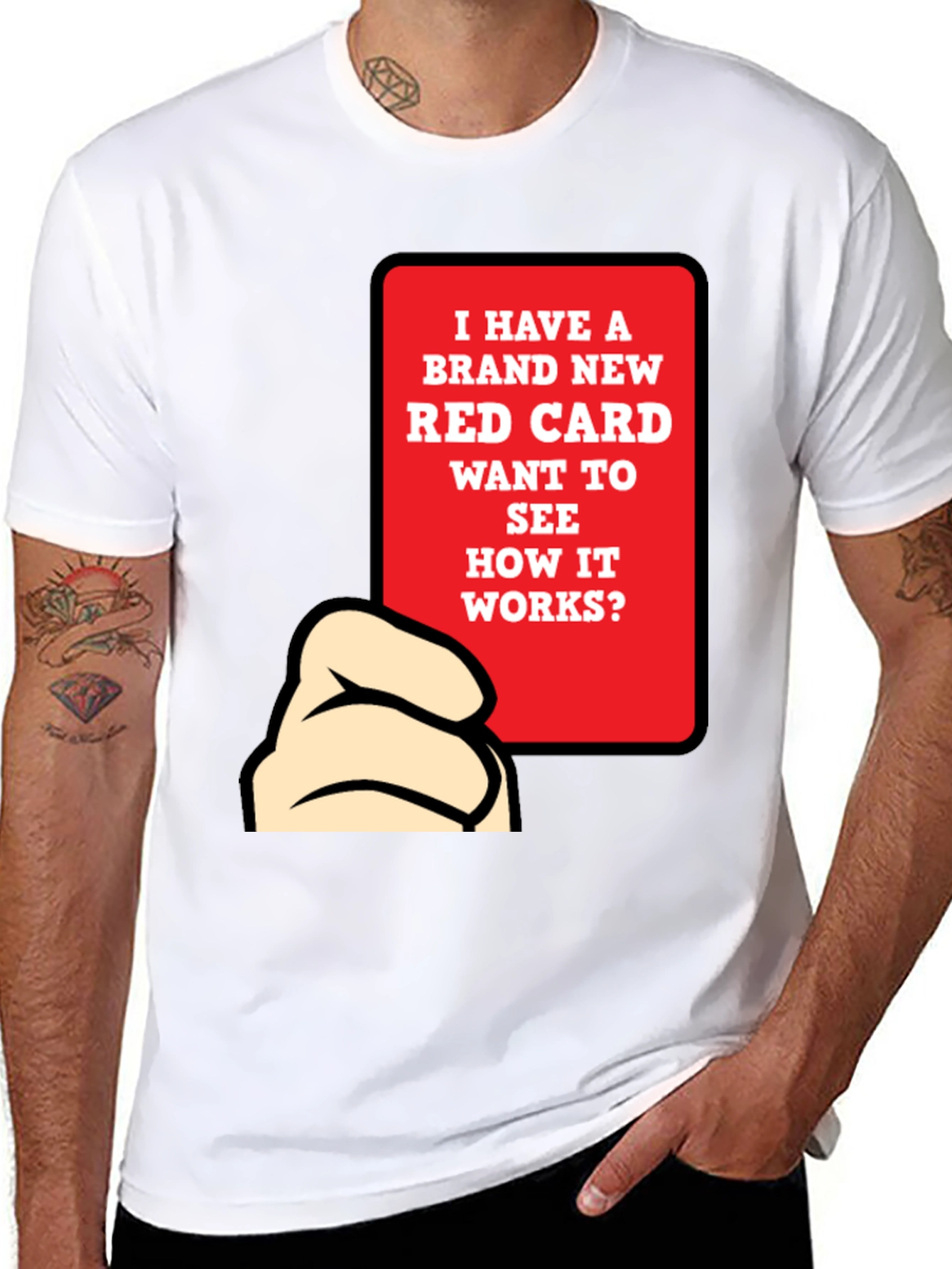 Funny Red Card T-Shirt - Novelty Graphic Tee