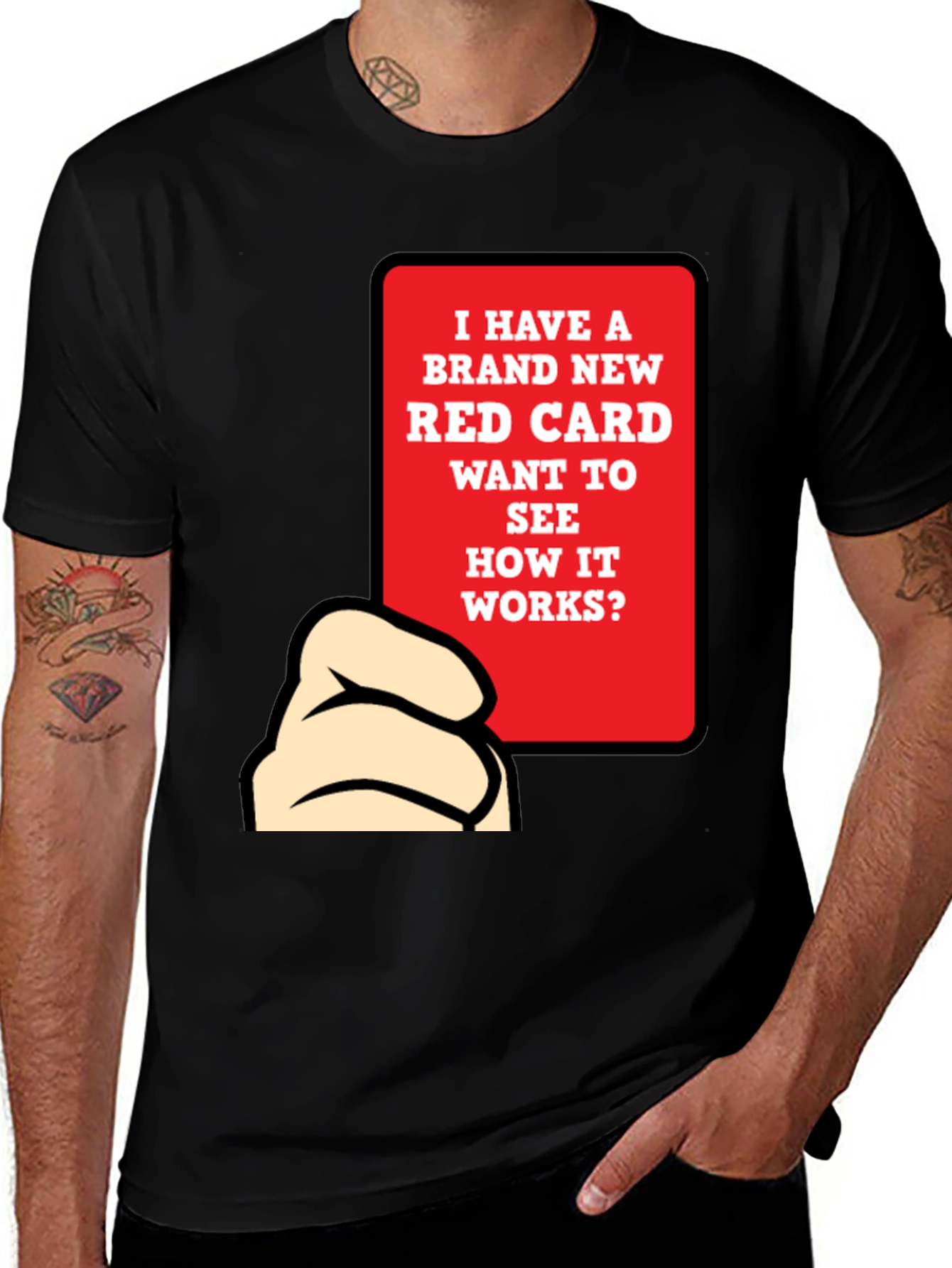 Funny Red Card T-Shirt - Novelty Graphic Tee
