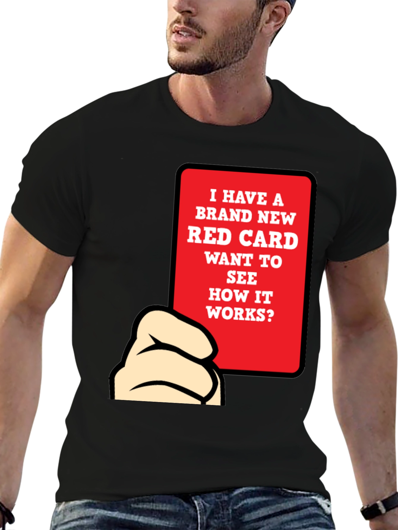 Funny Red Card T-Shirt - Novelty Graphic Tee