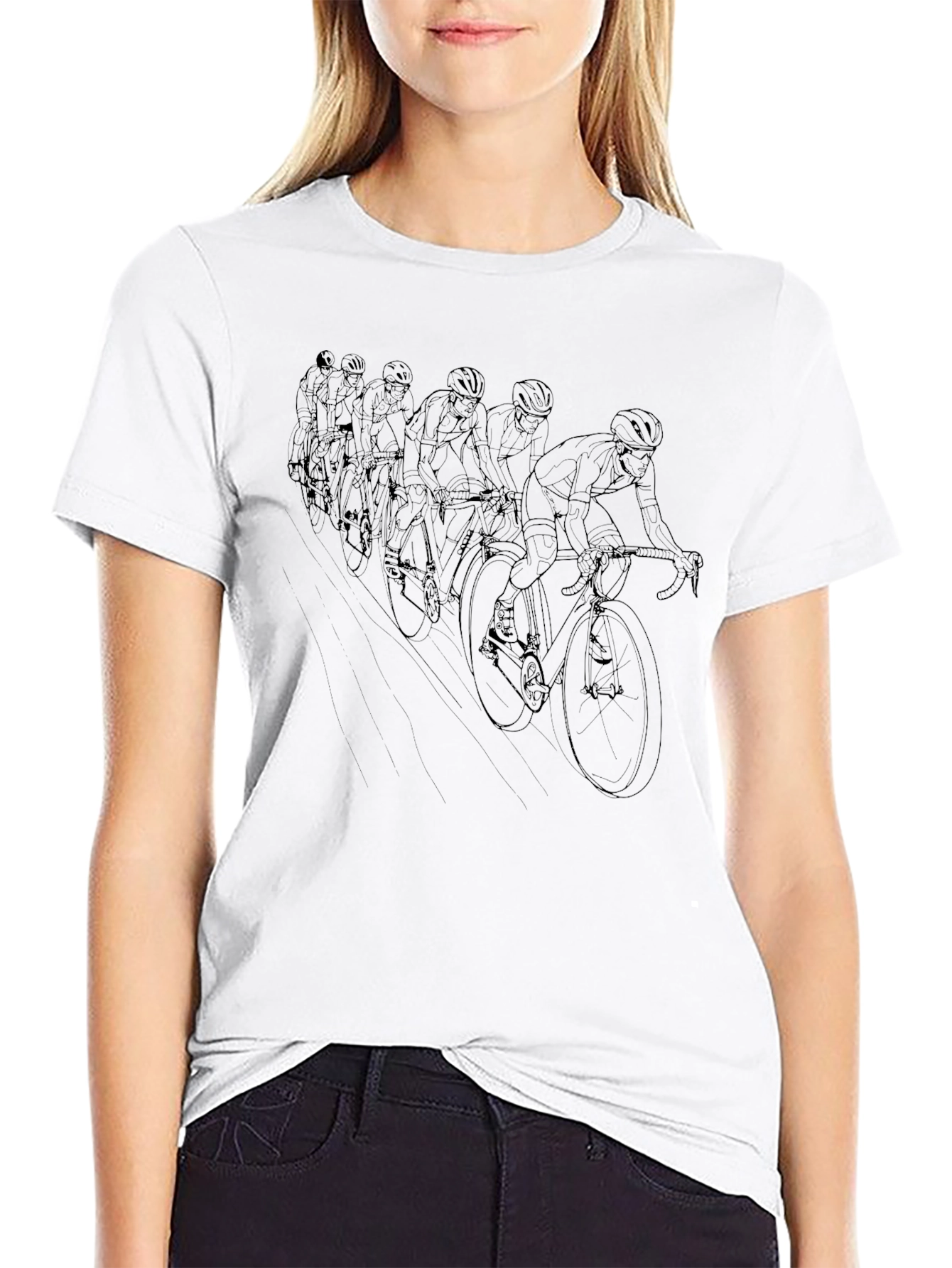 Cycling Team Graphic Tee - Black