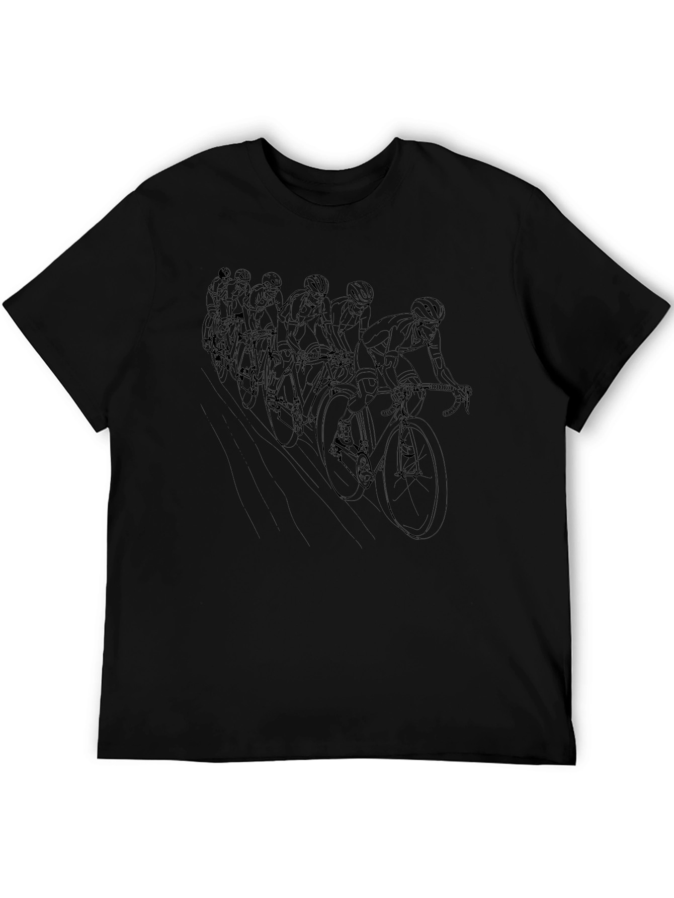 Cycling Team Graphic Tee - Black