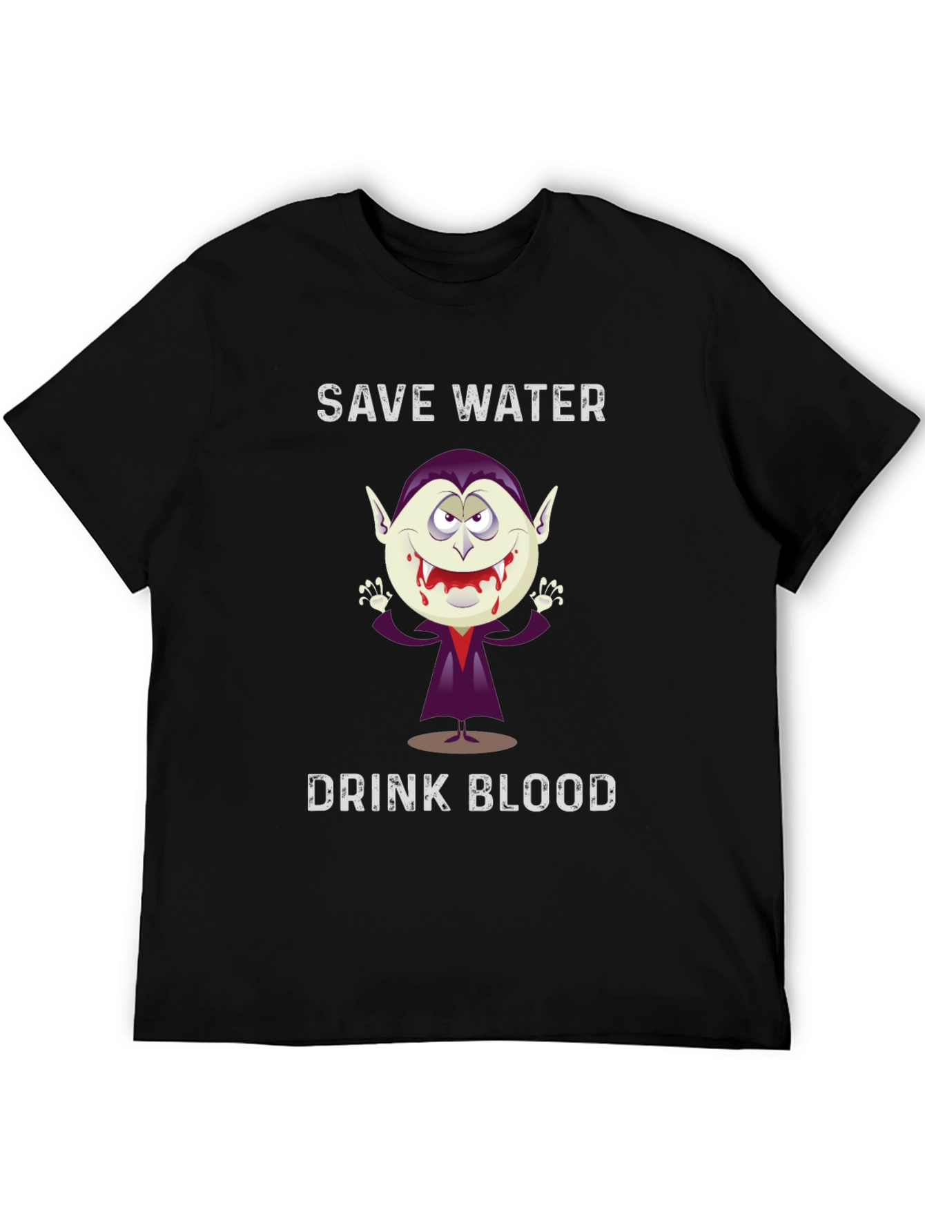 Save Water Drink Blood Vampire Graphic T-Shirt