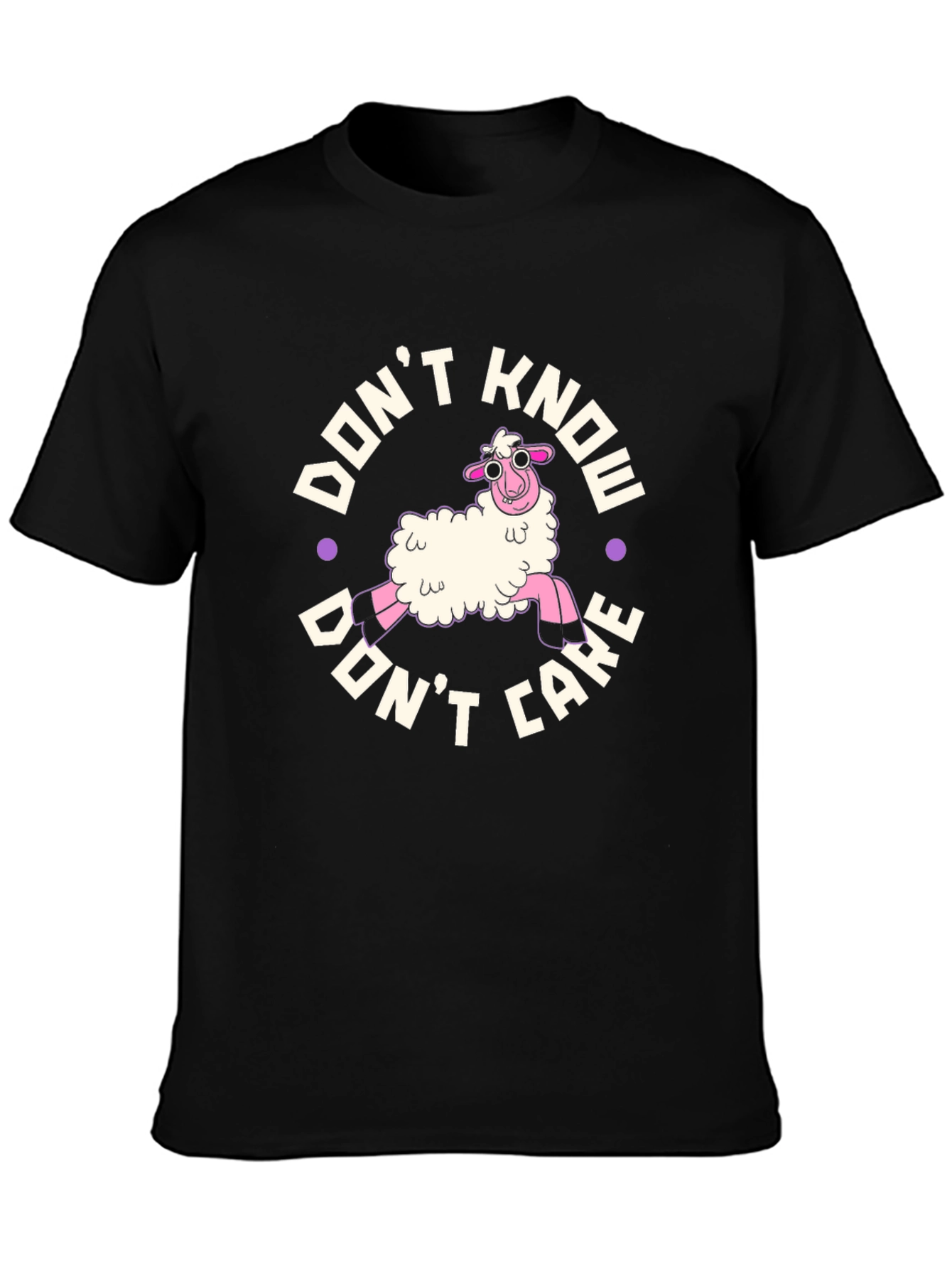 Dont Know Dont Care Sheep Graphic T-Shirt