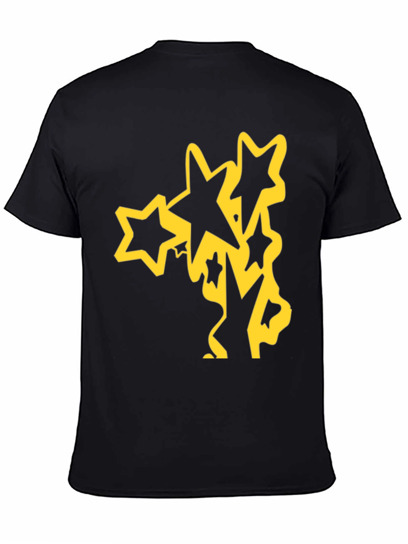 Stars Graphic Black T-Shirt