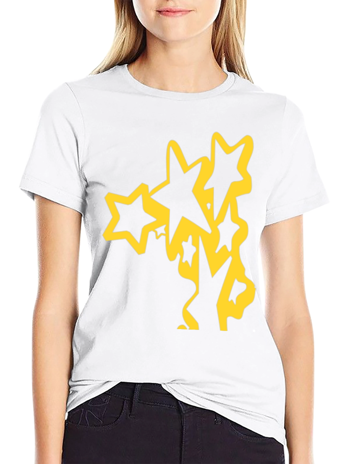 Stars Graphic Black T-Shirt
