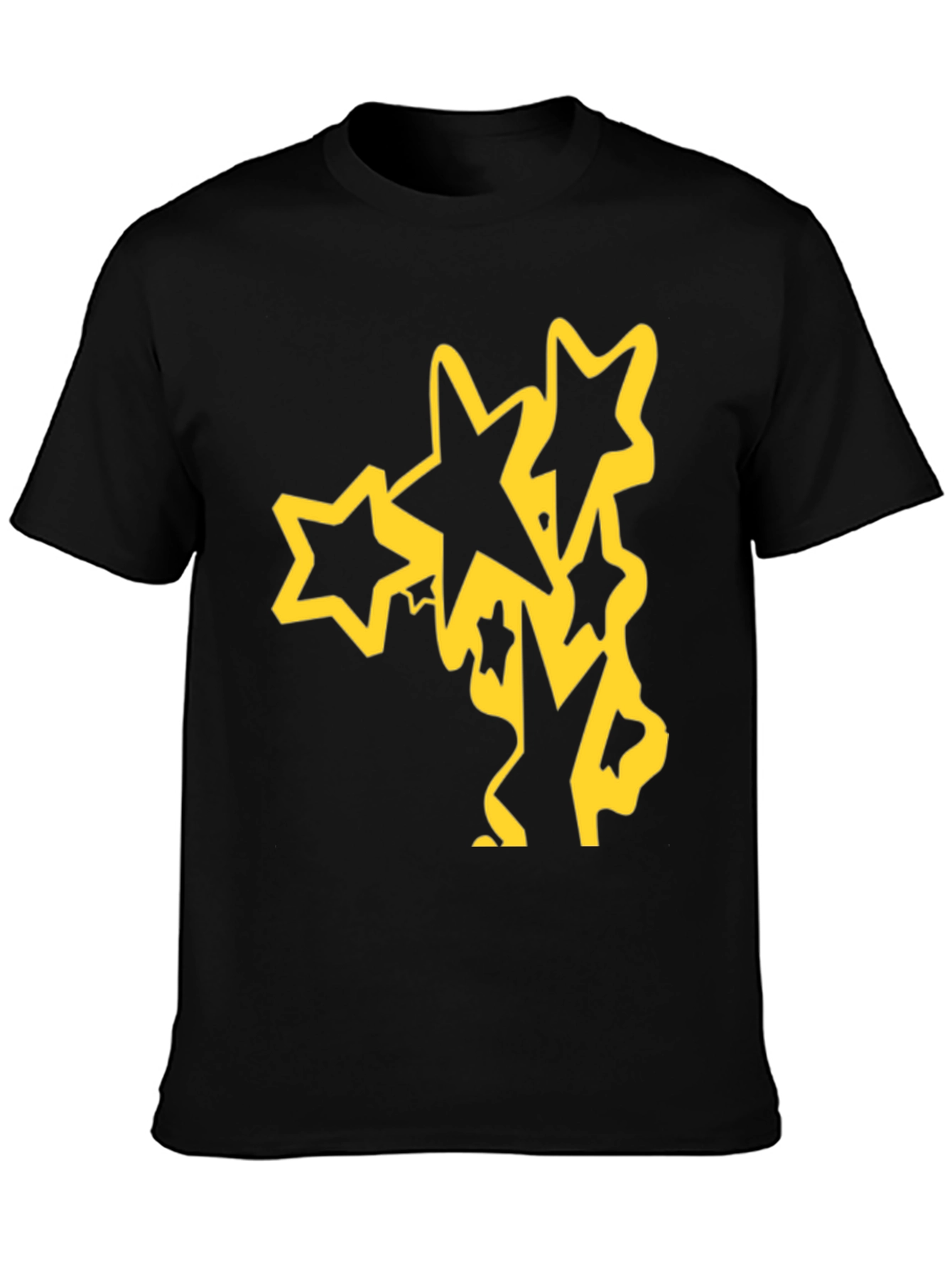 Stars Graphic Black T-Shirt