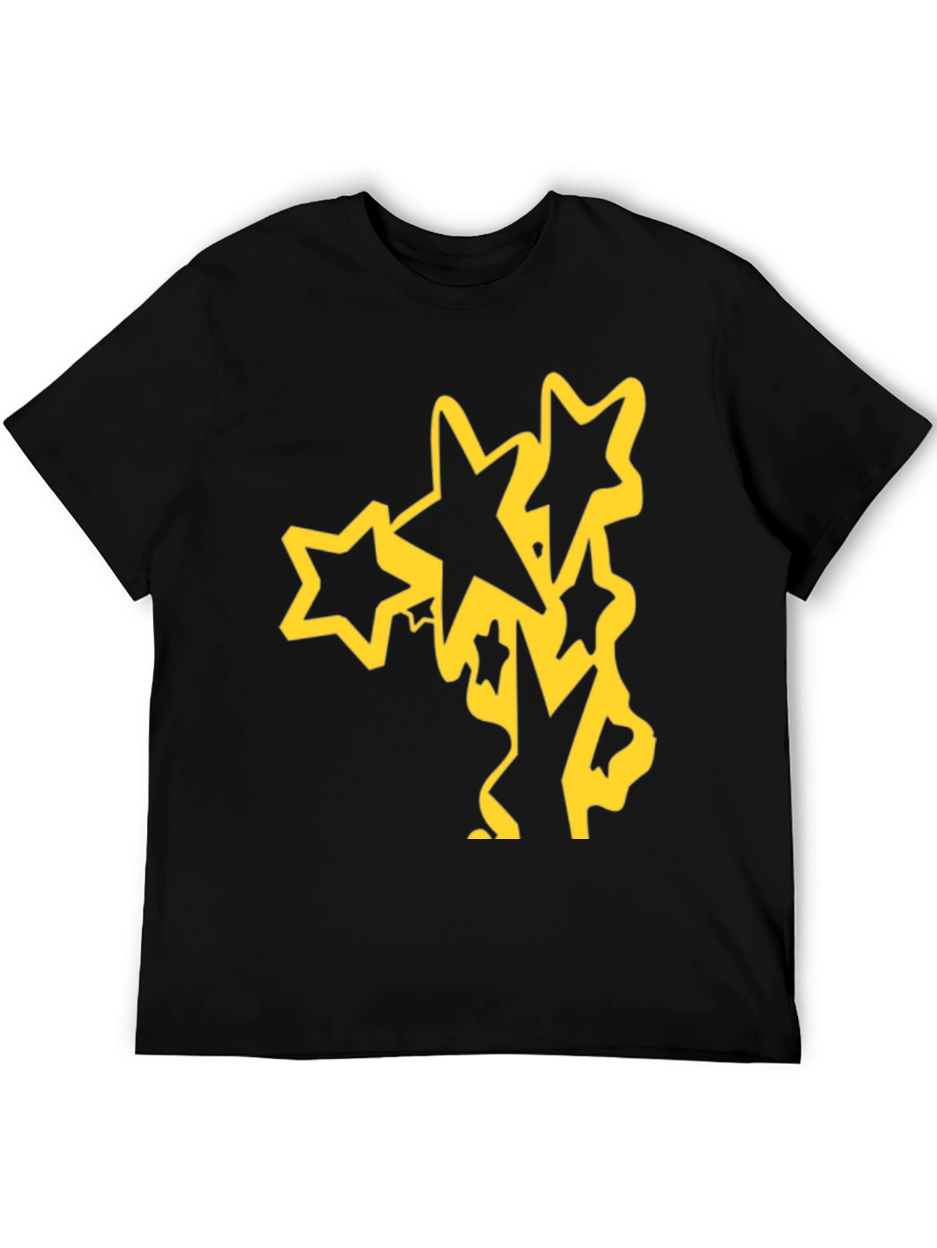 Stars Graphic Black T-Shirt