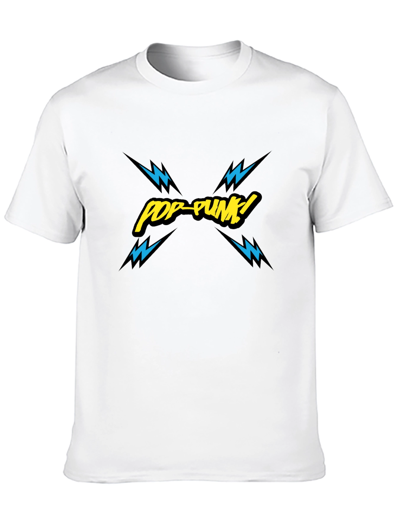 Pop-Punk Graphic Print Black T-Shirt