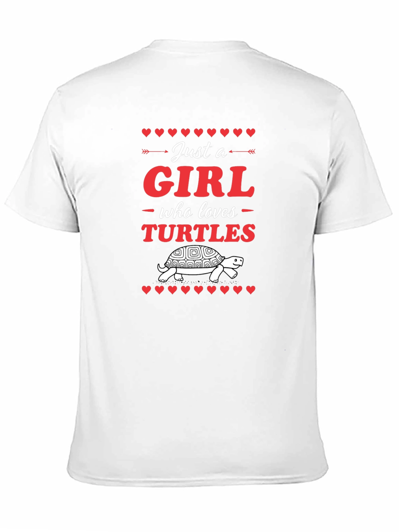 Girl Who Loves Turtles Black T-Shirt