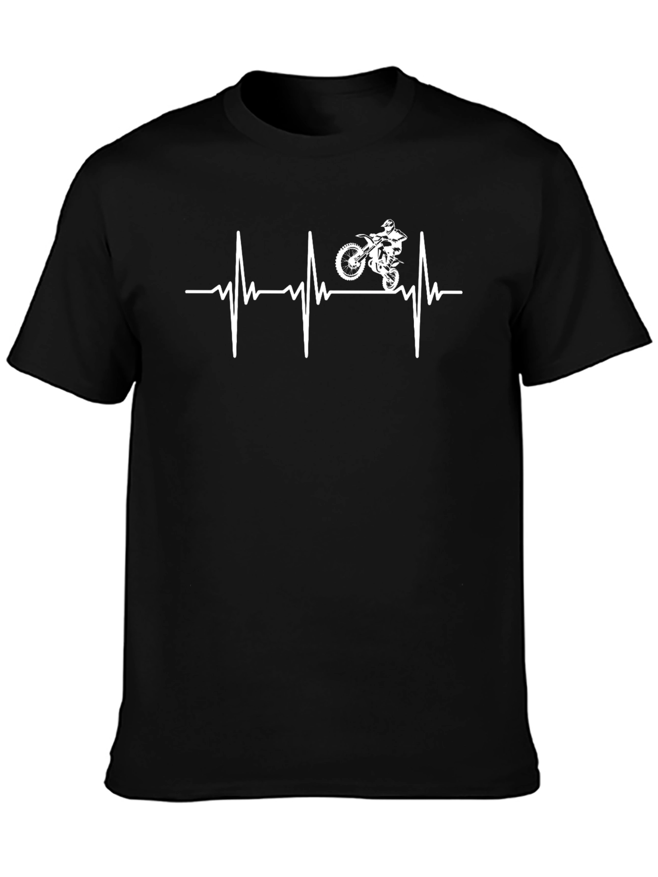 Motorcycle Heartbeat Graphic T-Shirt