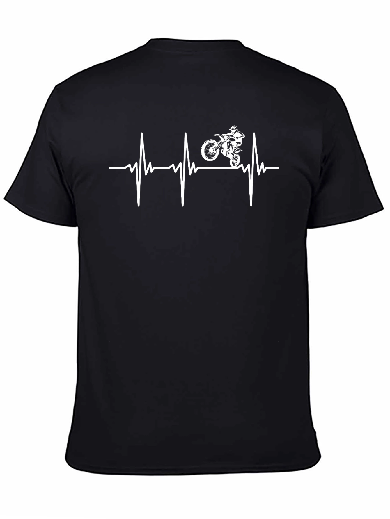 Motorcycle Heartbeat Graphic T-Shirt