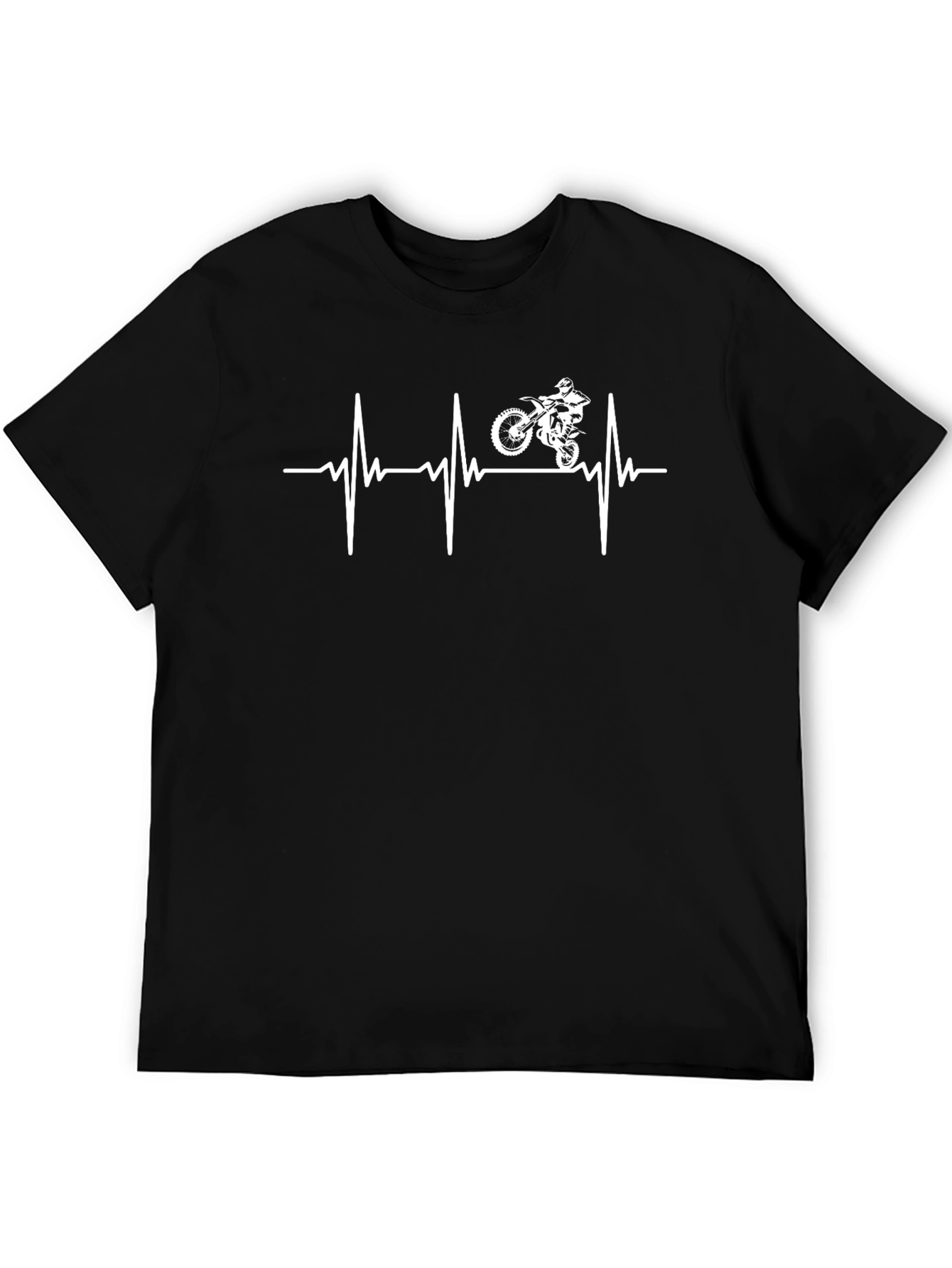 Motorcycle Heartbeat Graphic T-Shirt