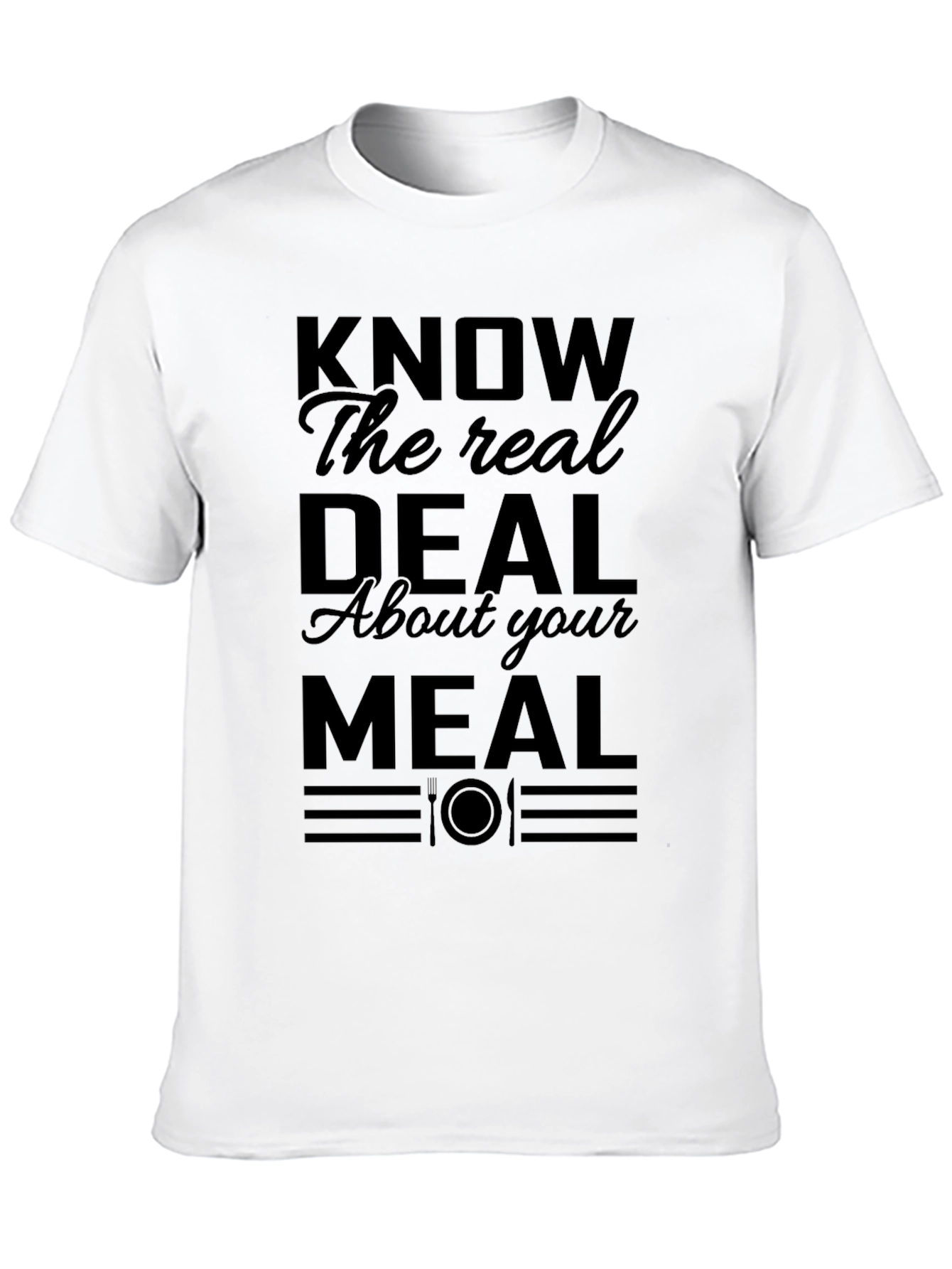 Know Your Meal Black Graphic Tee