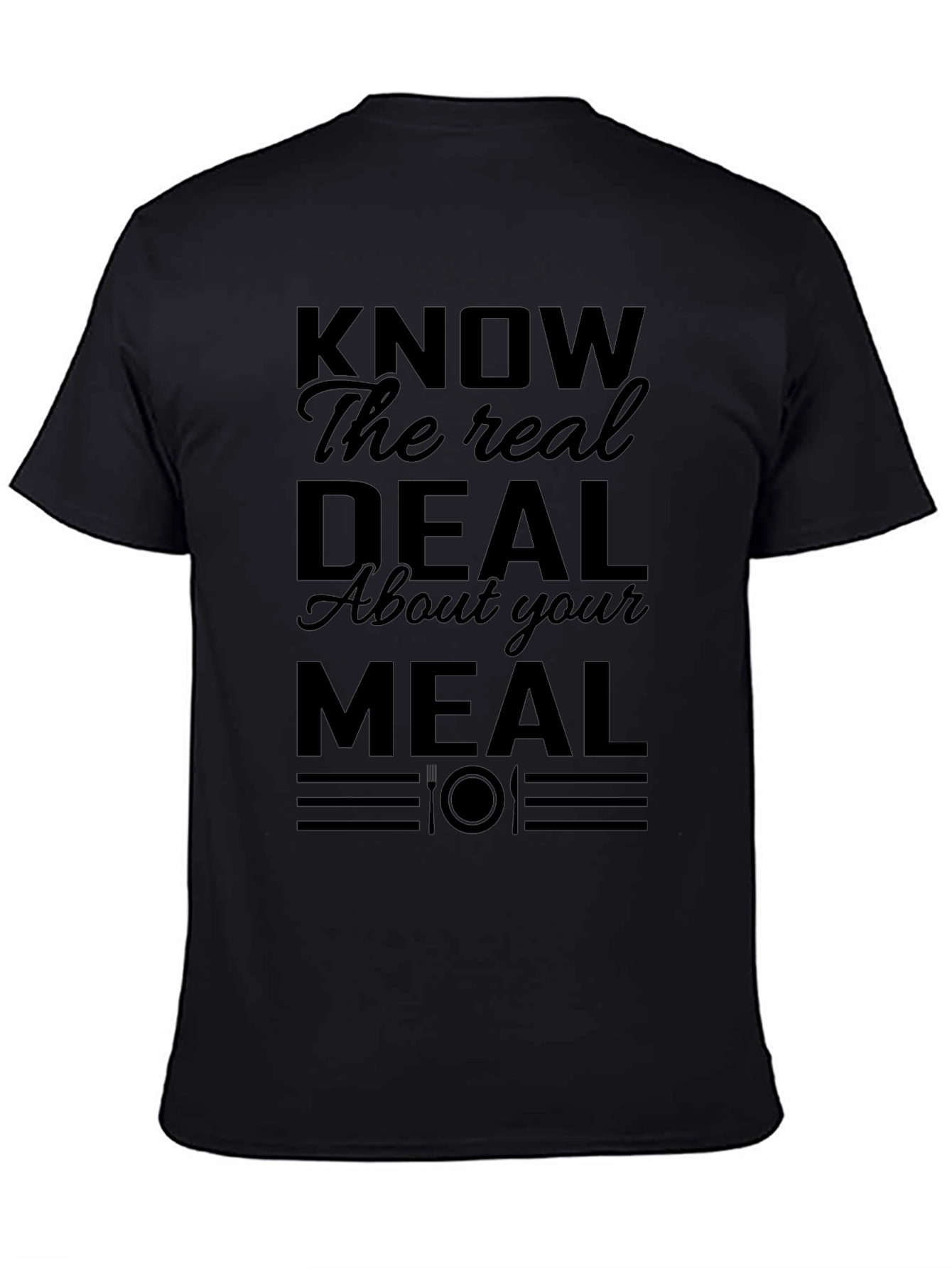 Know Your Meal Black Graphic Tee