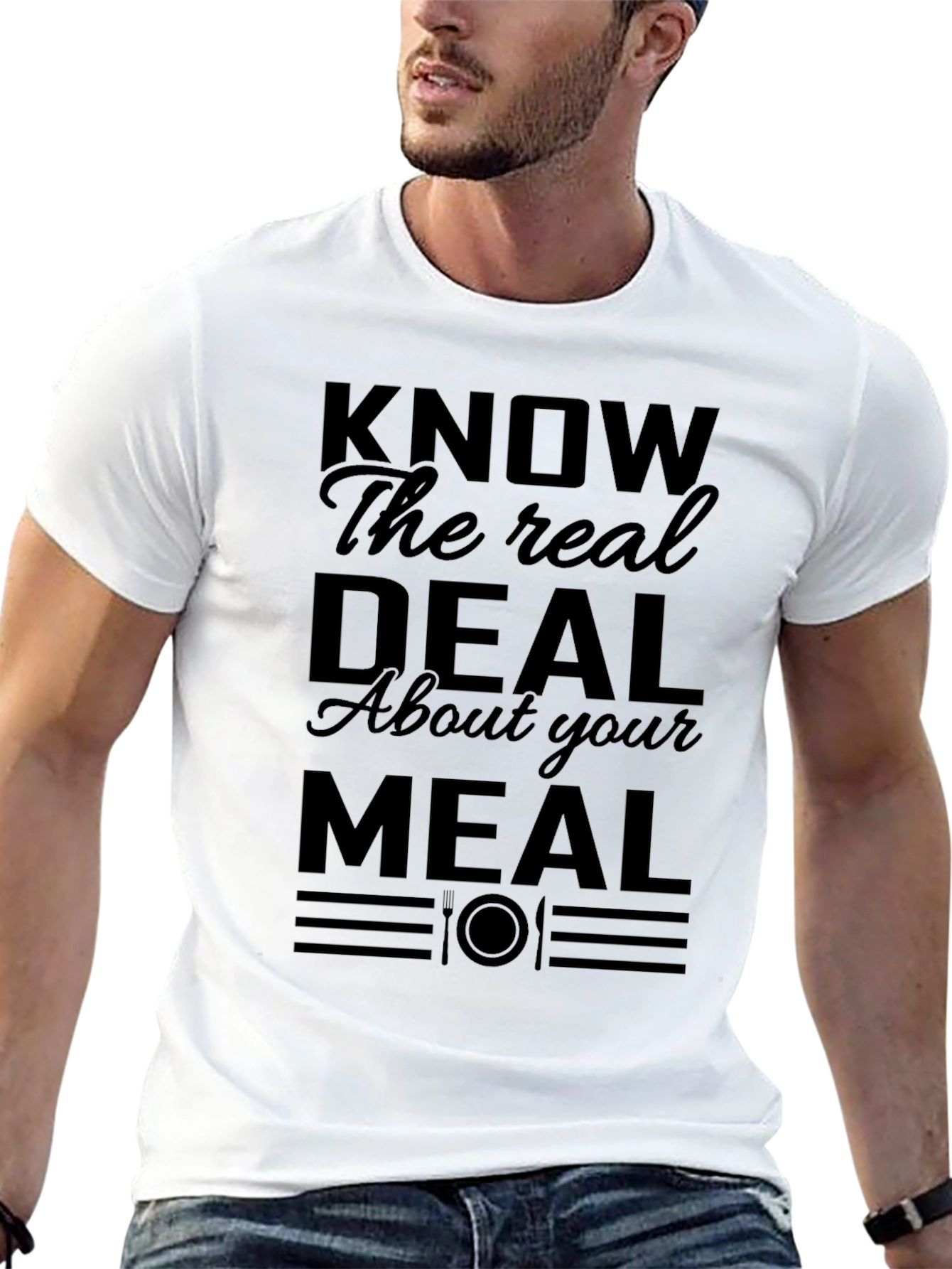 Know Your Meal Black Graphic Tee