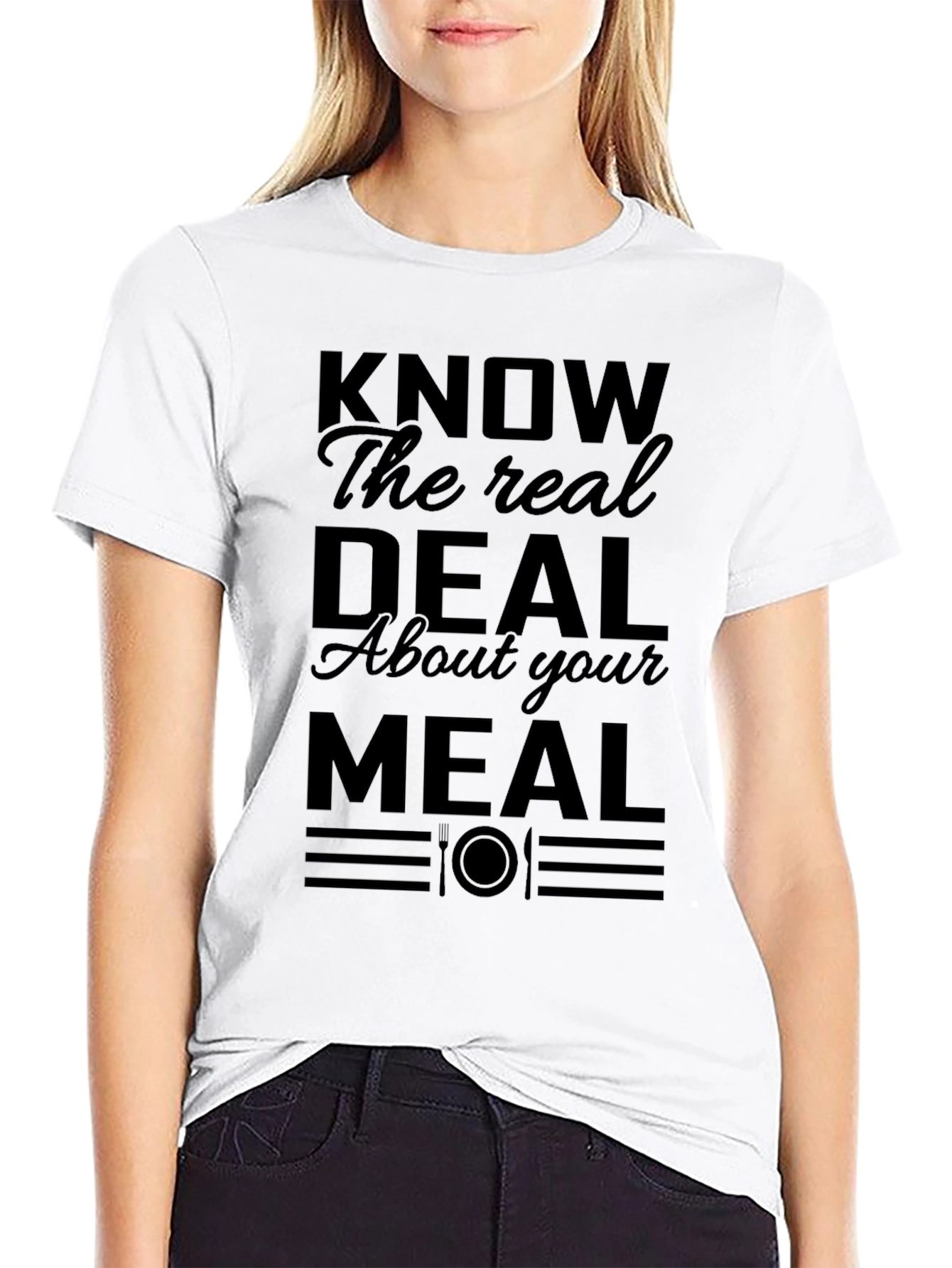 Know Your Meal Black Graphic Tee