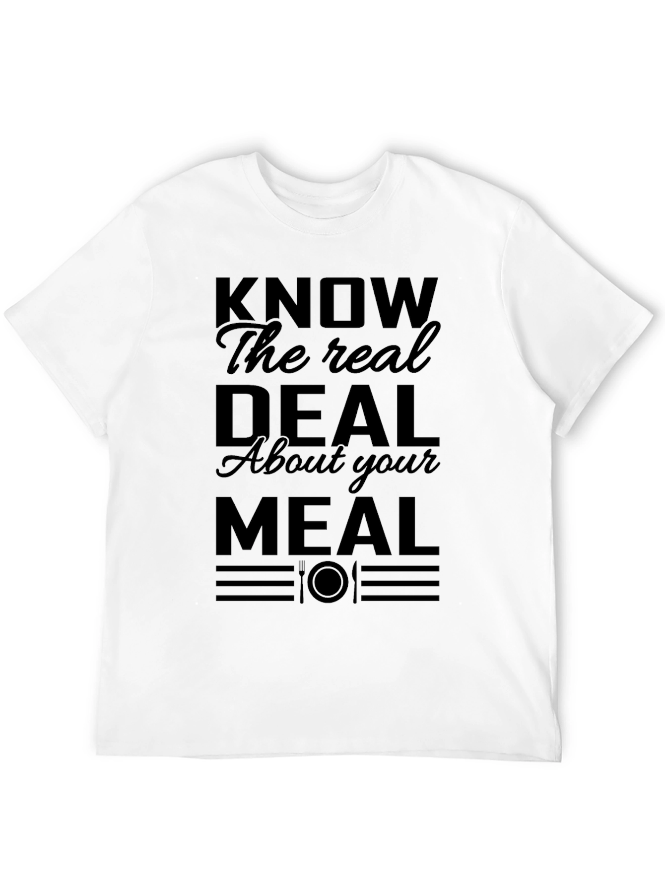 Know Your Meal Black Graphic Tee