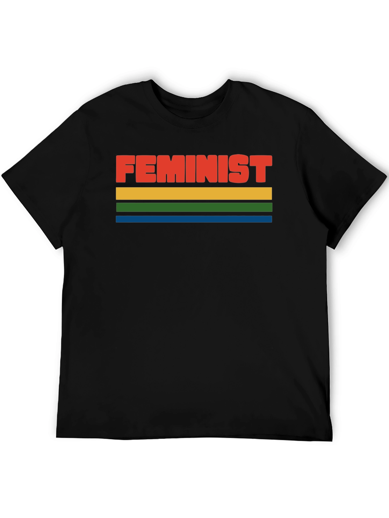 Feminist Retro Style Striped T-Shirt