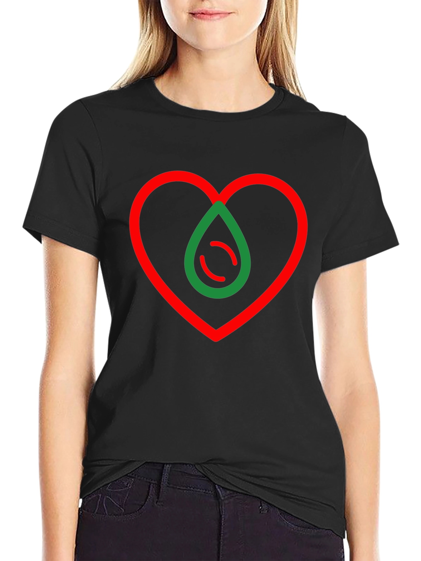Heart Drop Graphic T-Shirt - Modern Design