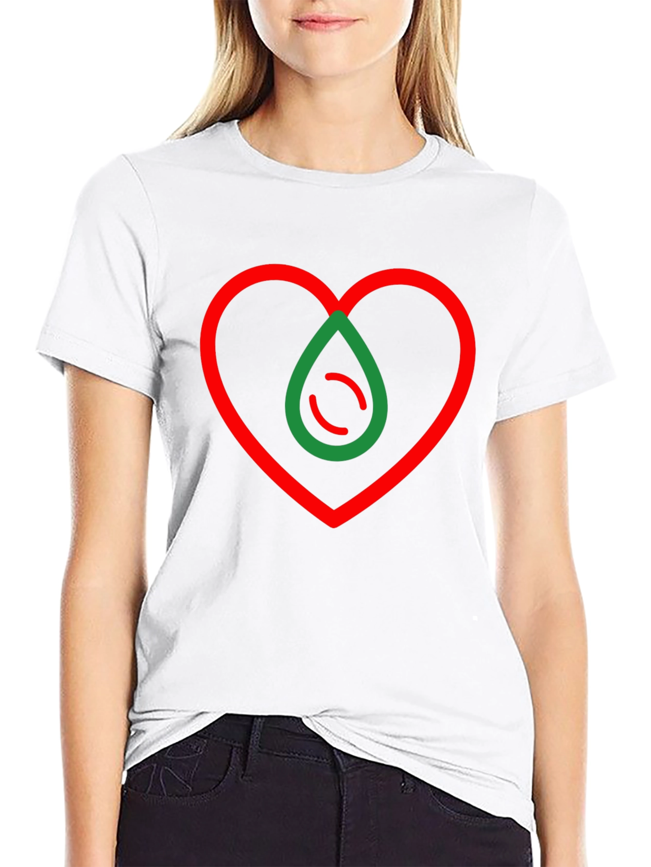 Heart Drop Graphic T-Shirt - Modern Design