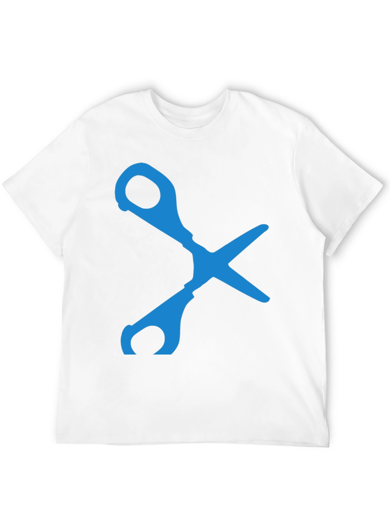 Scissors Graphic T-Shirt - Black Cotton Blend