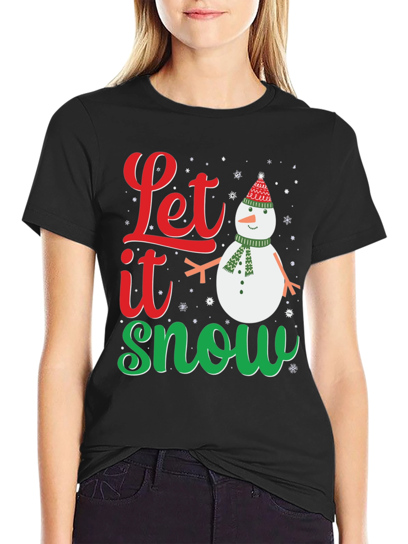 Let it Snow Christmas T-Shirt - Festive Holiday Apparel