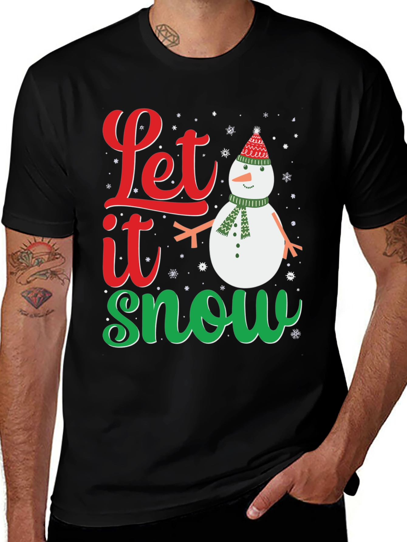 Let it Snow Christmas T-Shirt - Festive Holiday Apparel