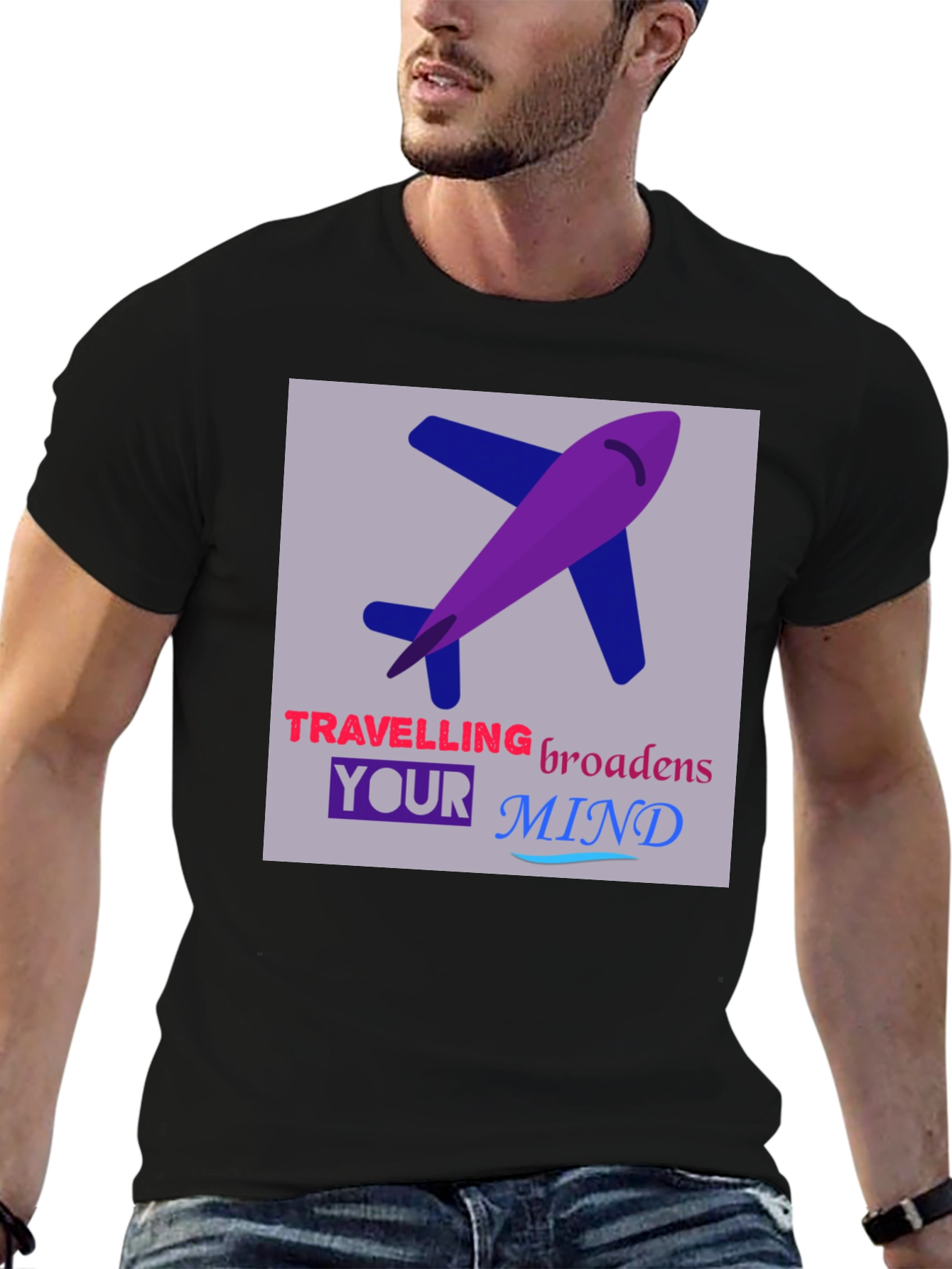 Travel Lover Graphic Tee - Airplane Design