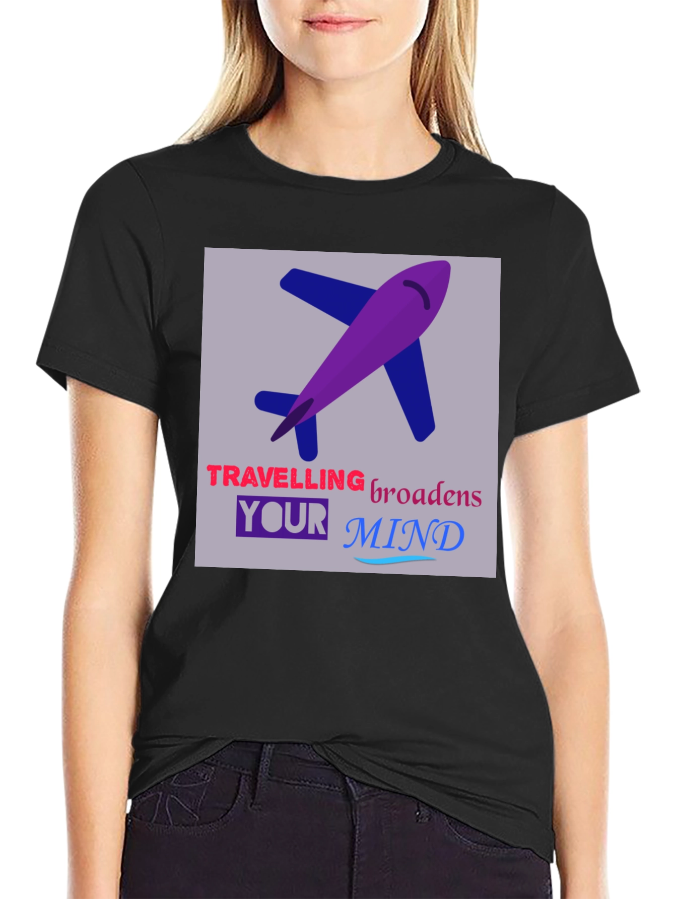Travel Lover Graphic Tee - Airplane Design