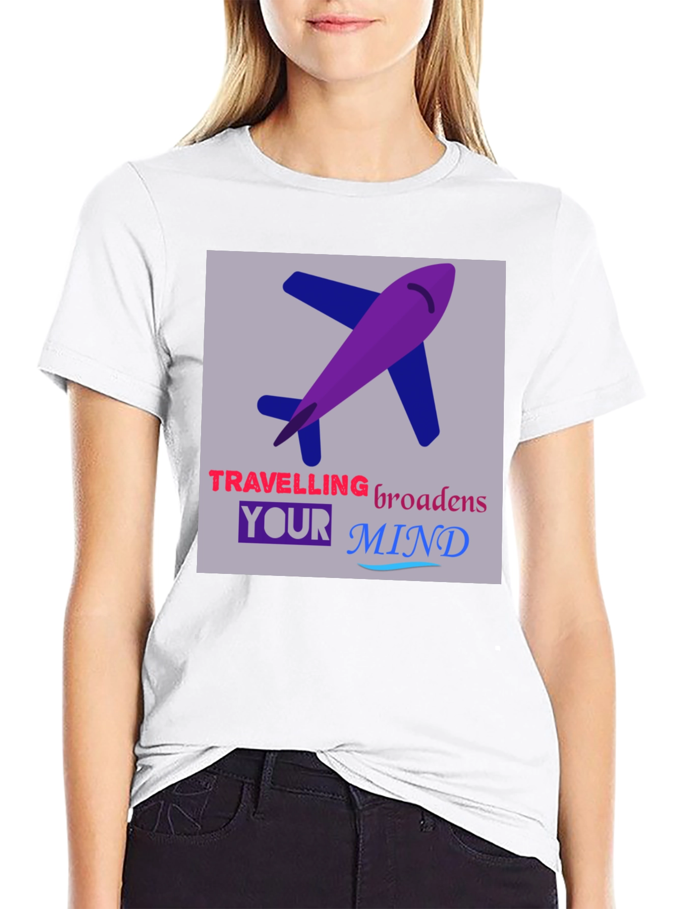 Travel Lover Graphic Tee - Airplane Design