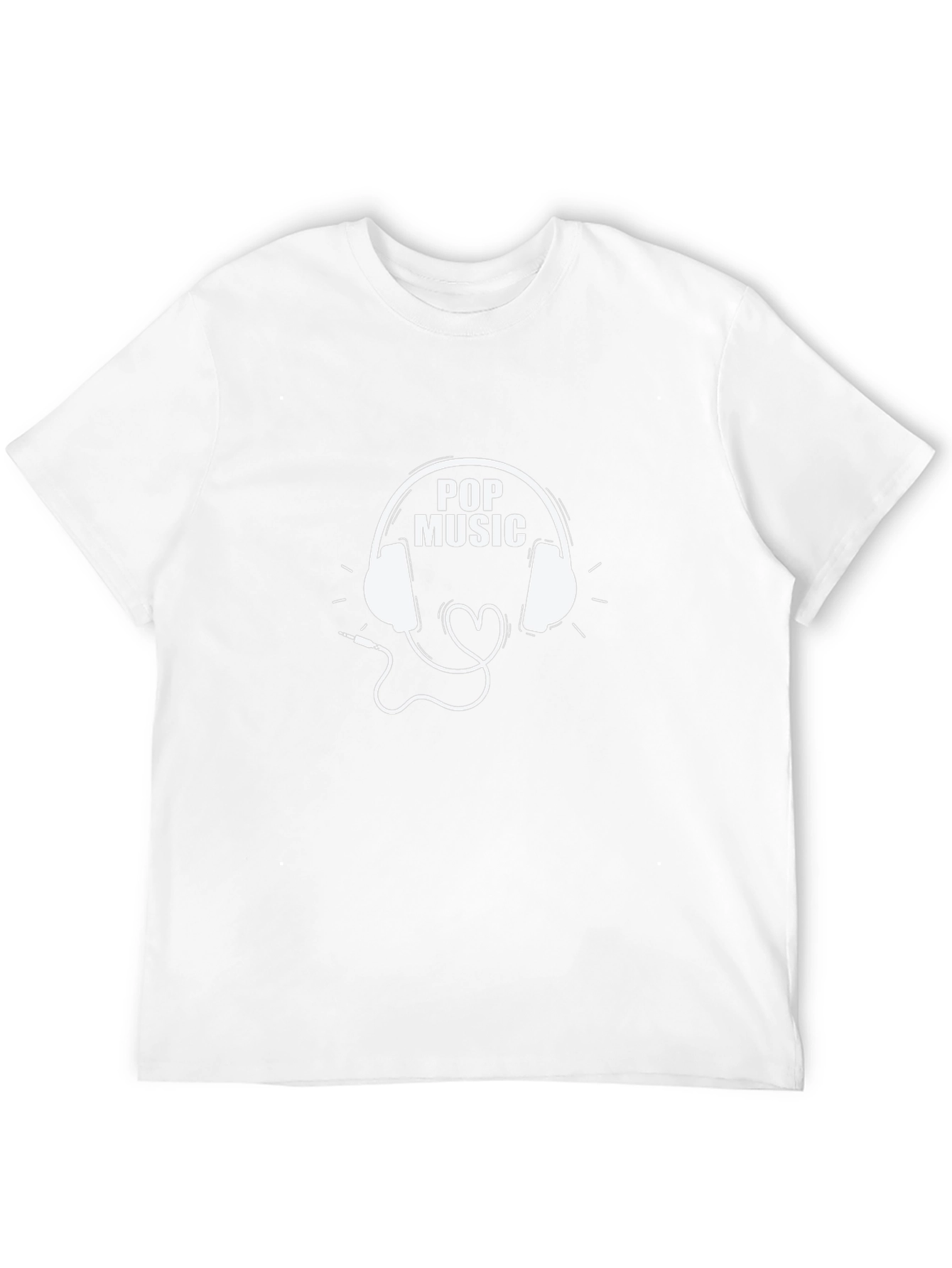 Pop Music Headphones Graphic Tee - Black