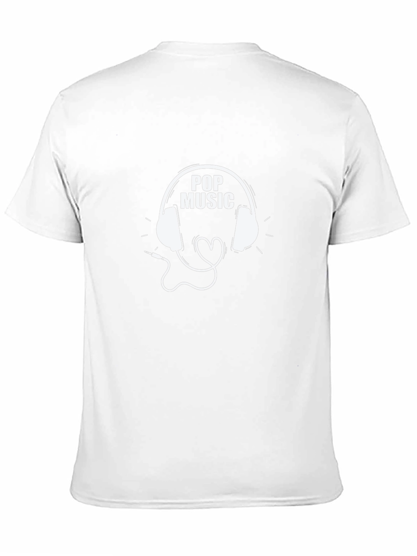 Pop Music Headphones Graphic Tee - Black
