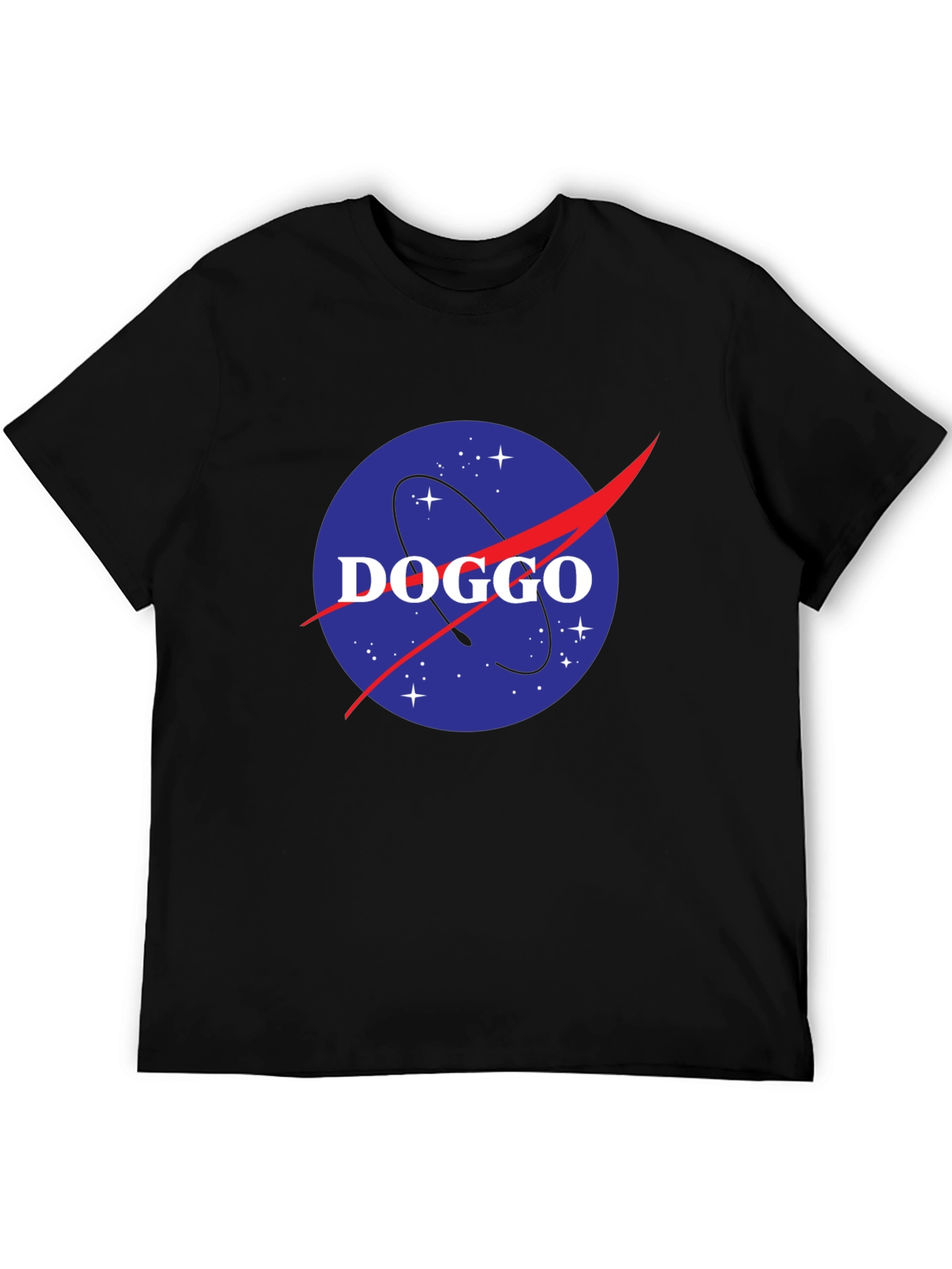 DOGGO NASA Inspired Black T-Shirt