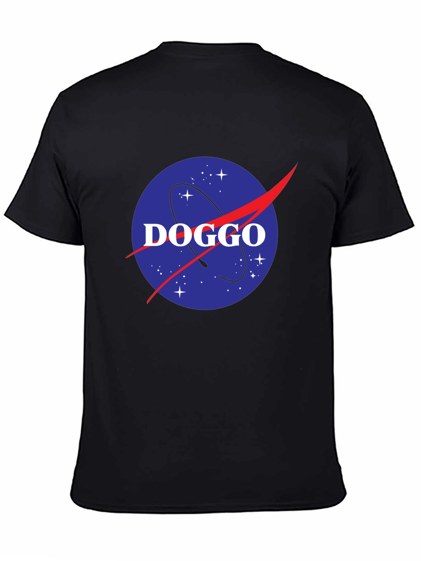 DOGGO NASA Inspired Black T-Shirt