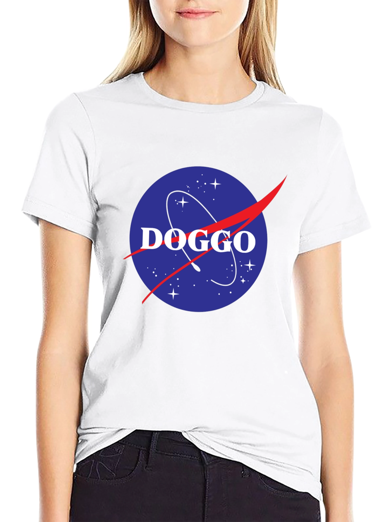 DOGGO NASA Inspired Black T-Shirt
