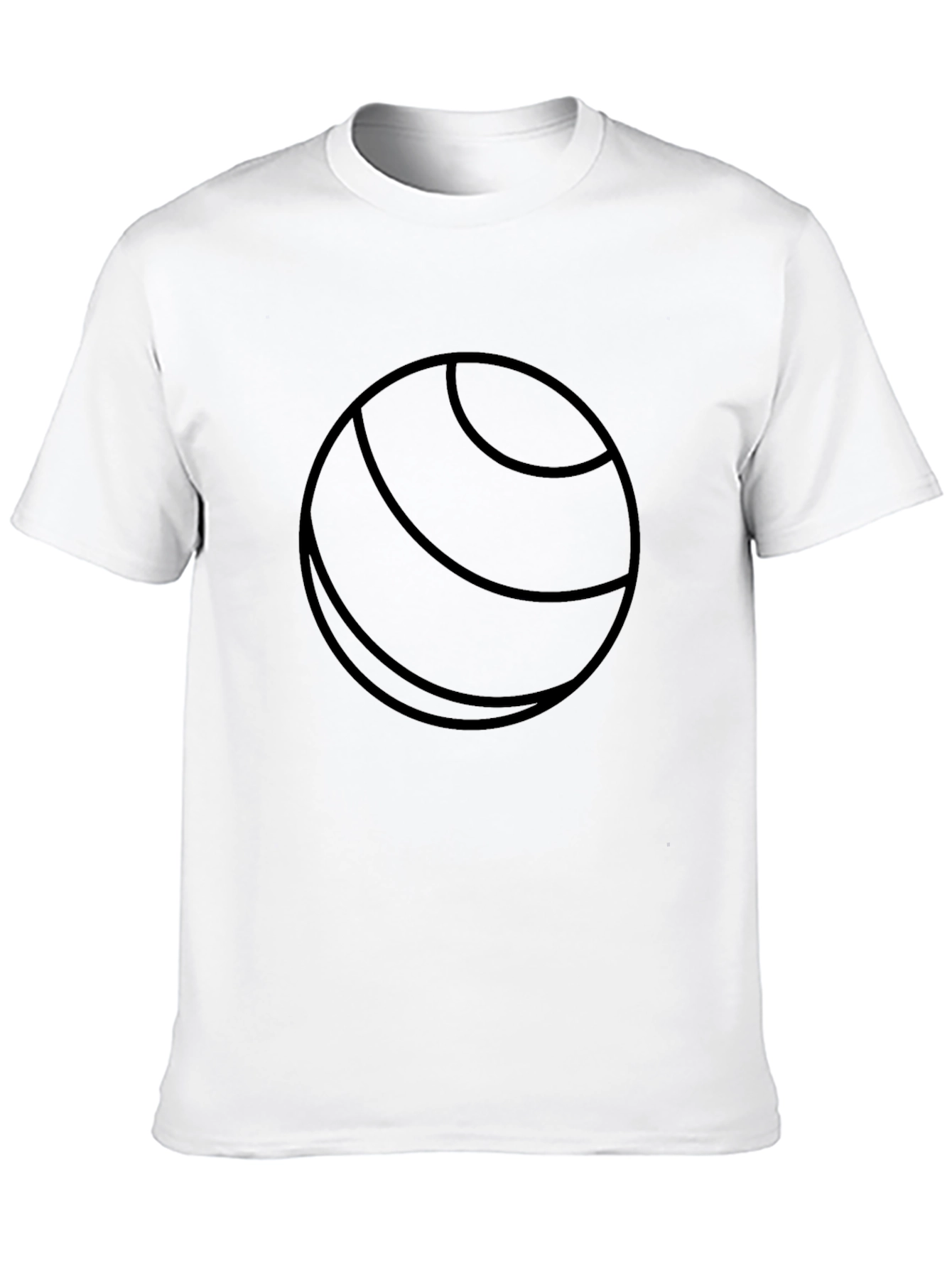 Black Tee with Minimalist Circle Design