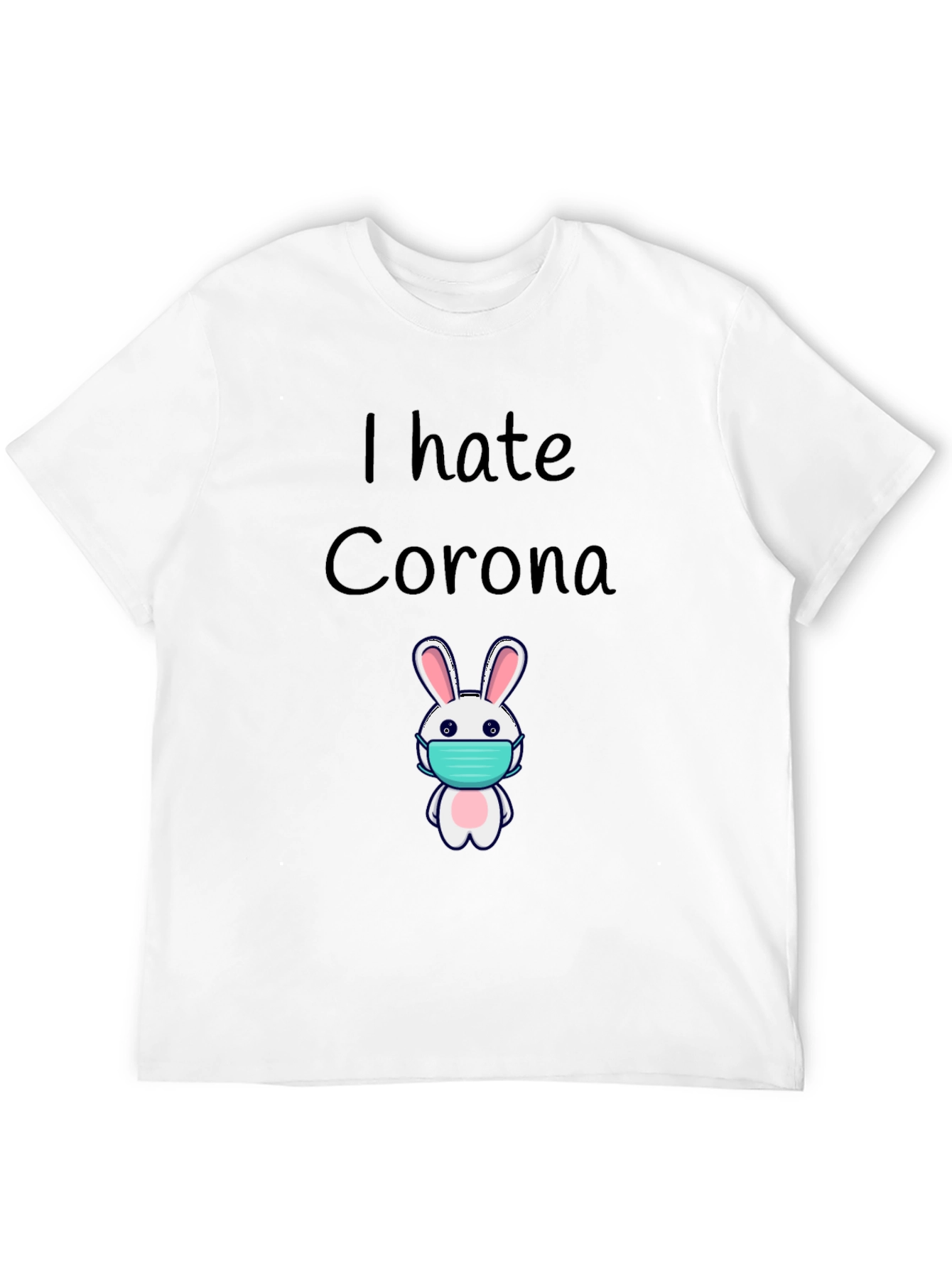 I Hate Corona Bunny Mask T-Shirt