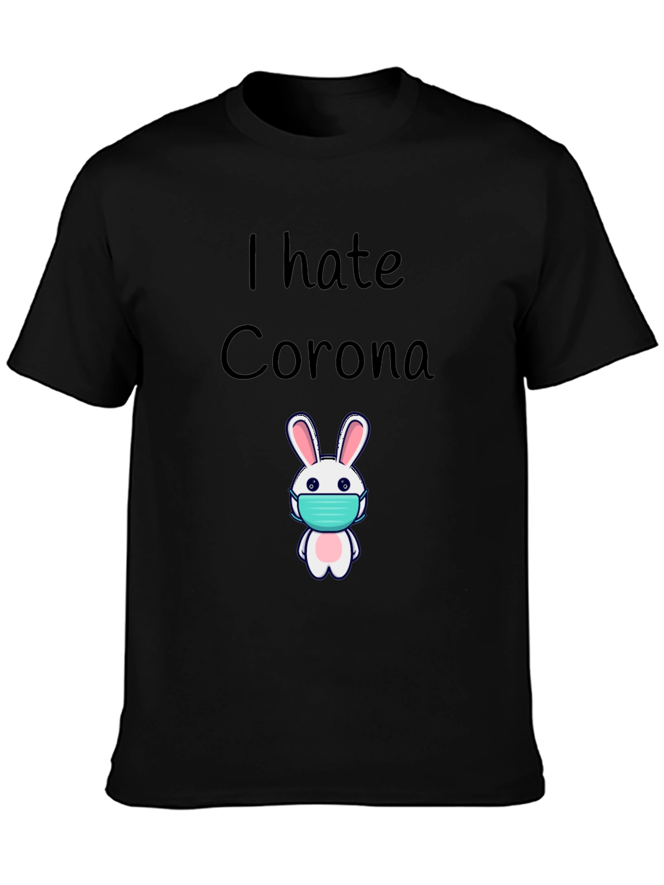 I Hate Corona Bunny Mask T-Shirt