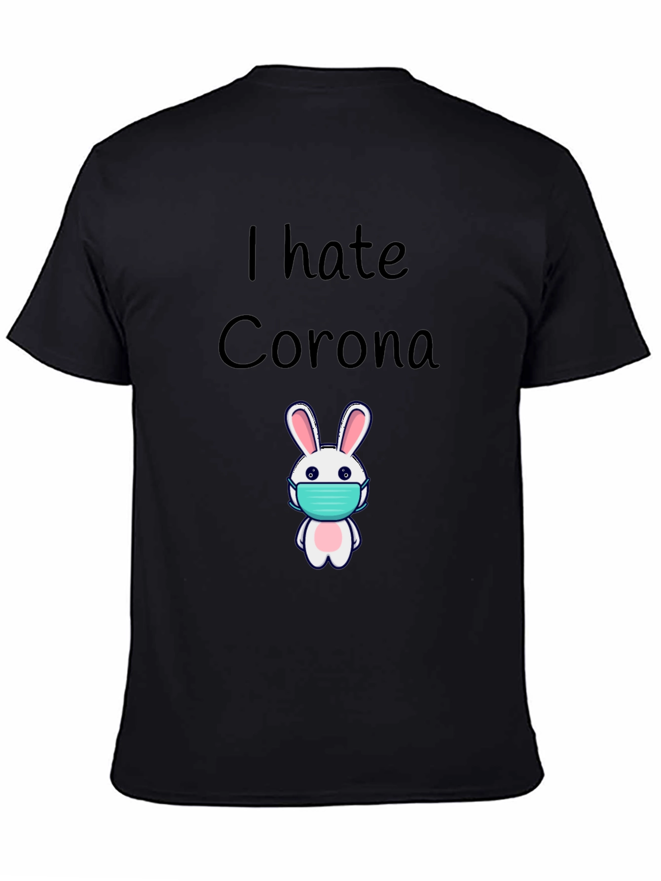 I Hate Corona Bunny Mask T-Shirt